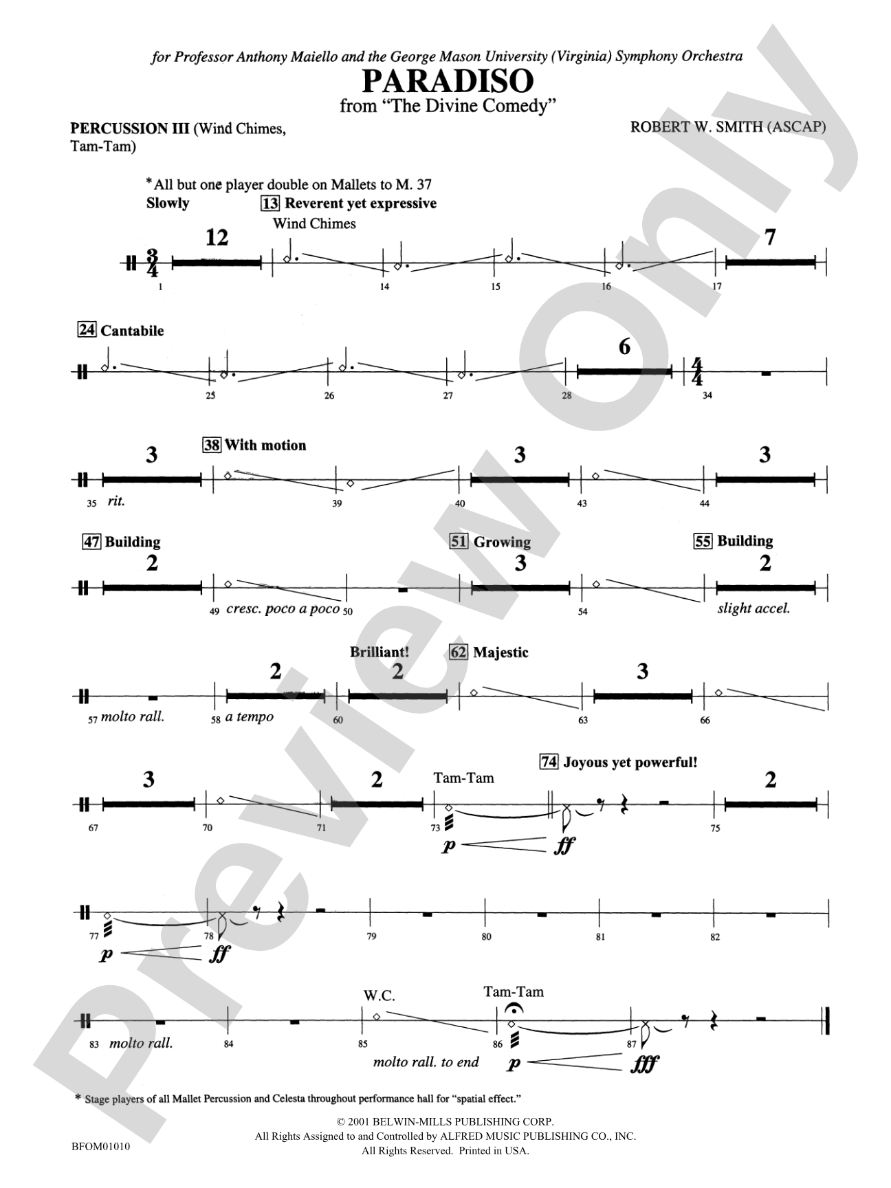 Paradiso (from The Divine Comedy): 3rd Percussion