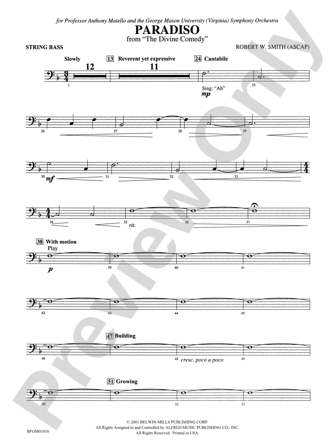Paradiso (from The Divine Comedy): String Bass