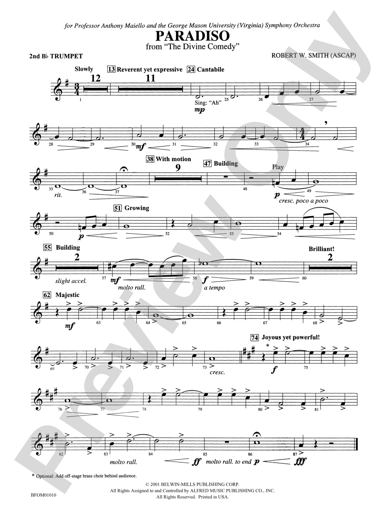 Paradiso (from The Divine Comedy): 2nd B-flat Trumpet