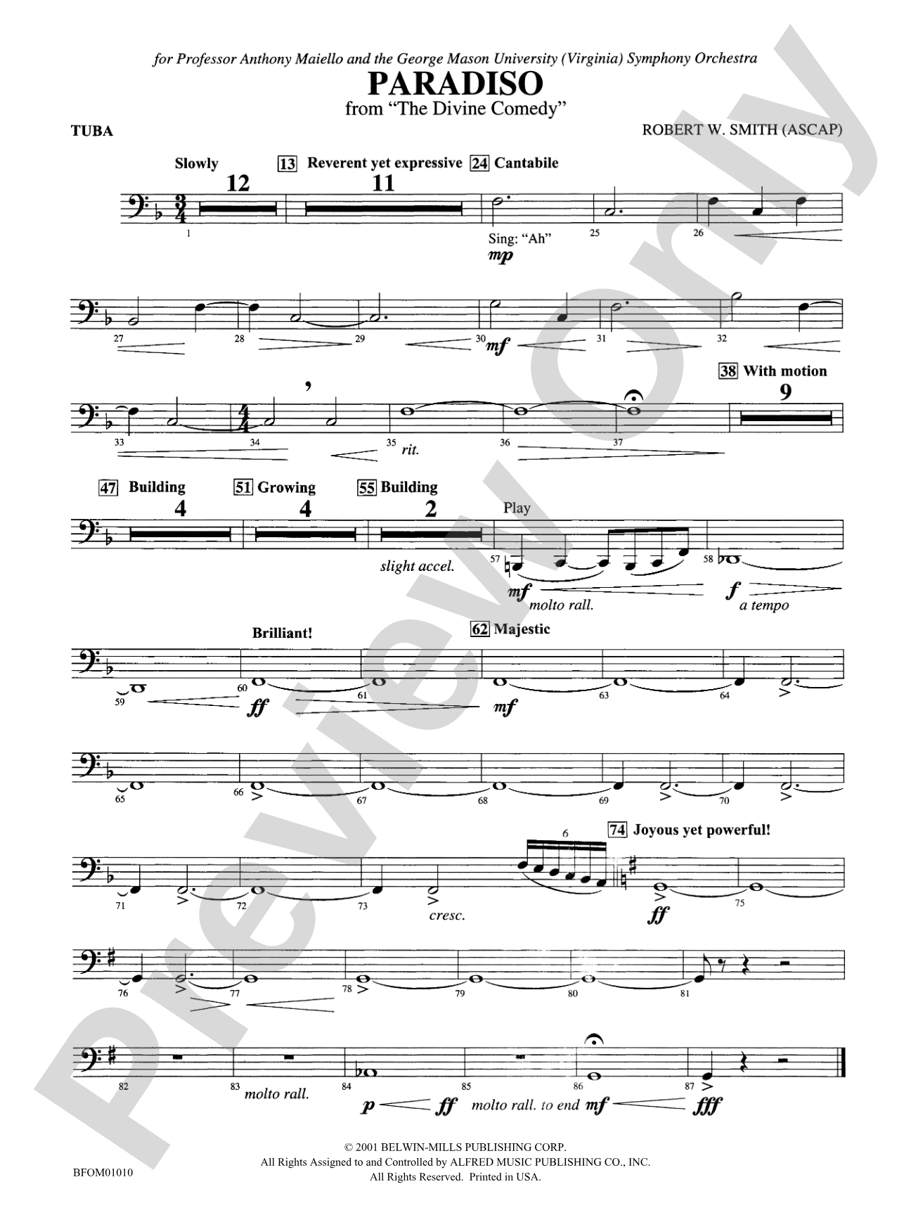 Paradiso (from The Divine Comedy): Tuba
