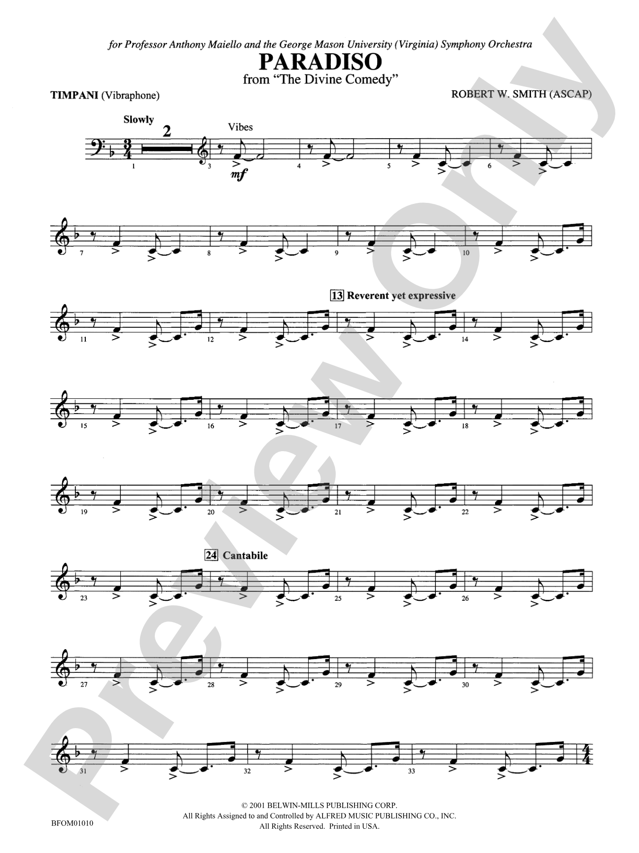 Paradiso (from The Divine Comedy): Timpani