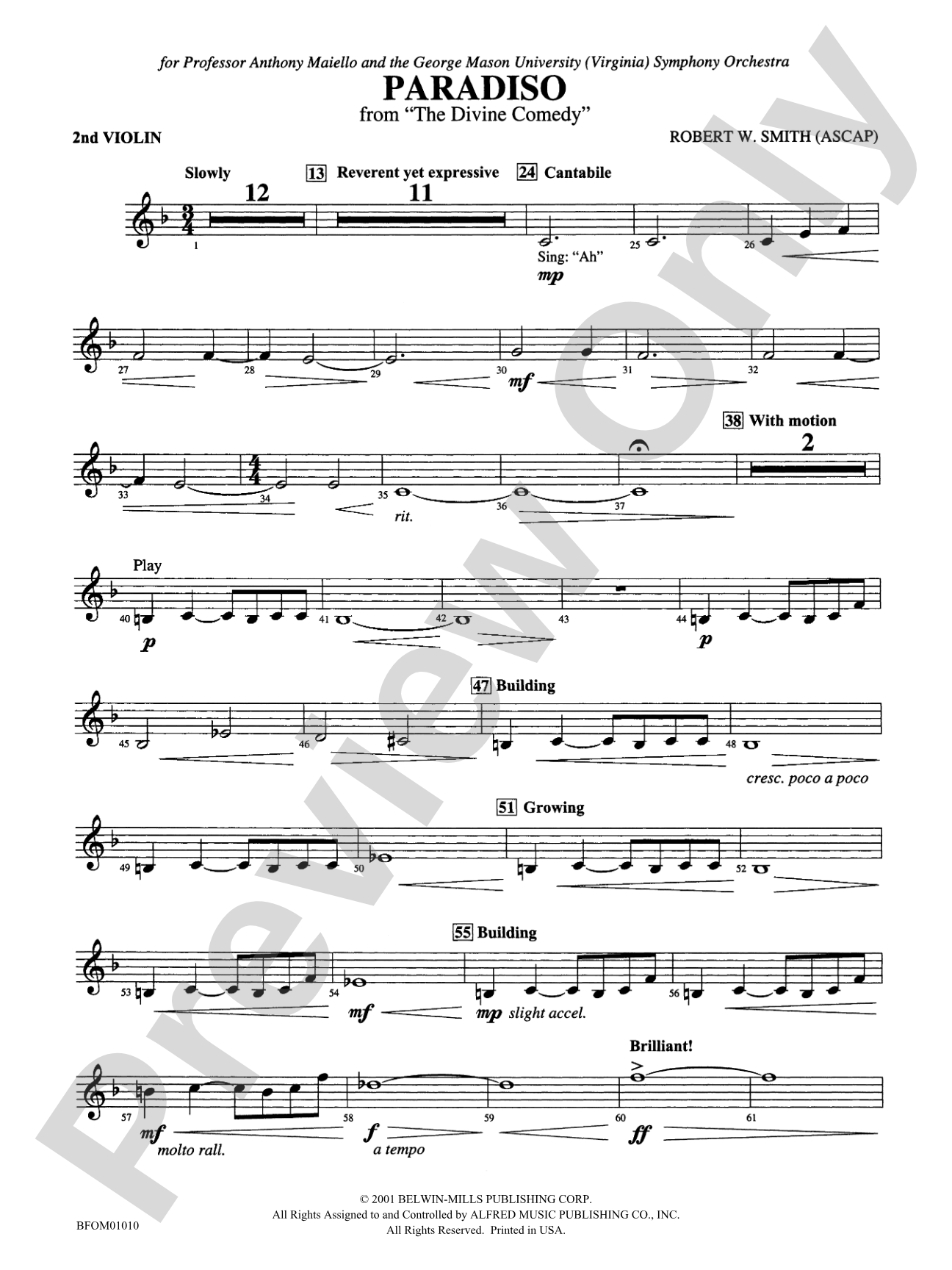 Paradiso (from The Divine Comedy): 2nd Violin