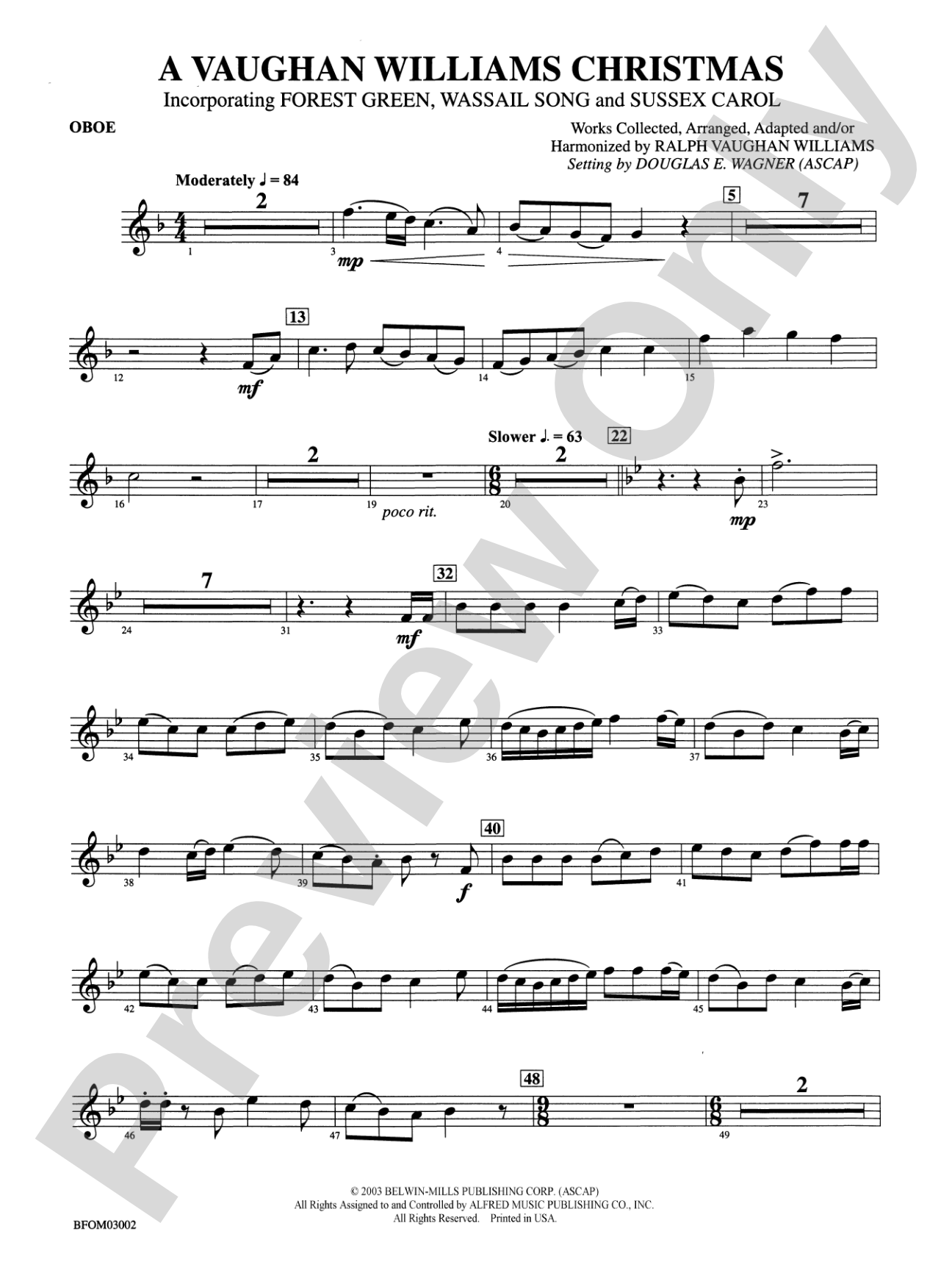 A Vaughan Williams Christmas: Oboe