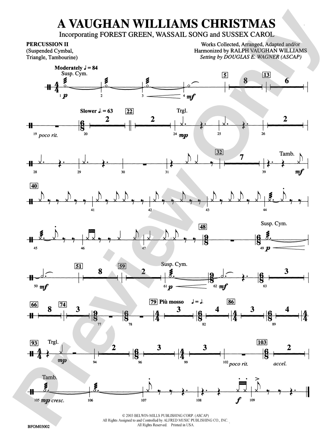 A Vaughan Williams Christmas: 2nd Percussion