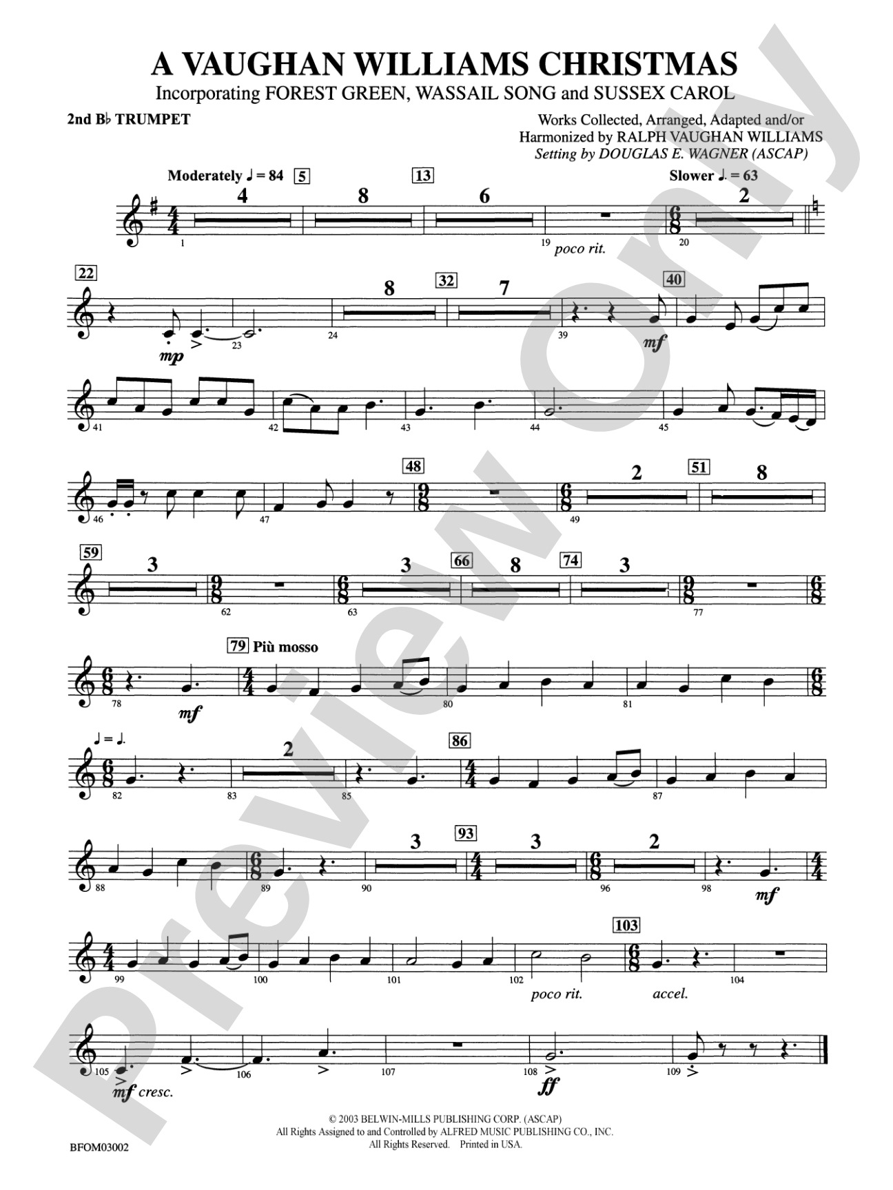 A Vaughan Williams Christmas: 2nd B-flat Trumpet