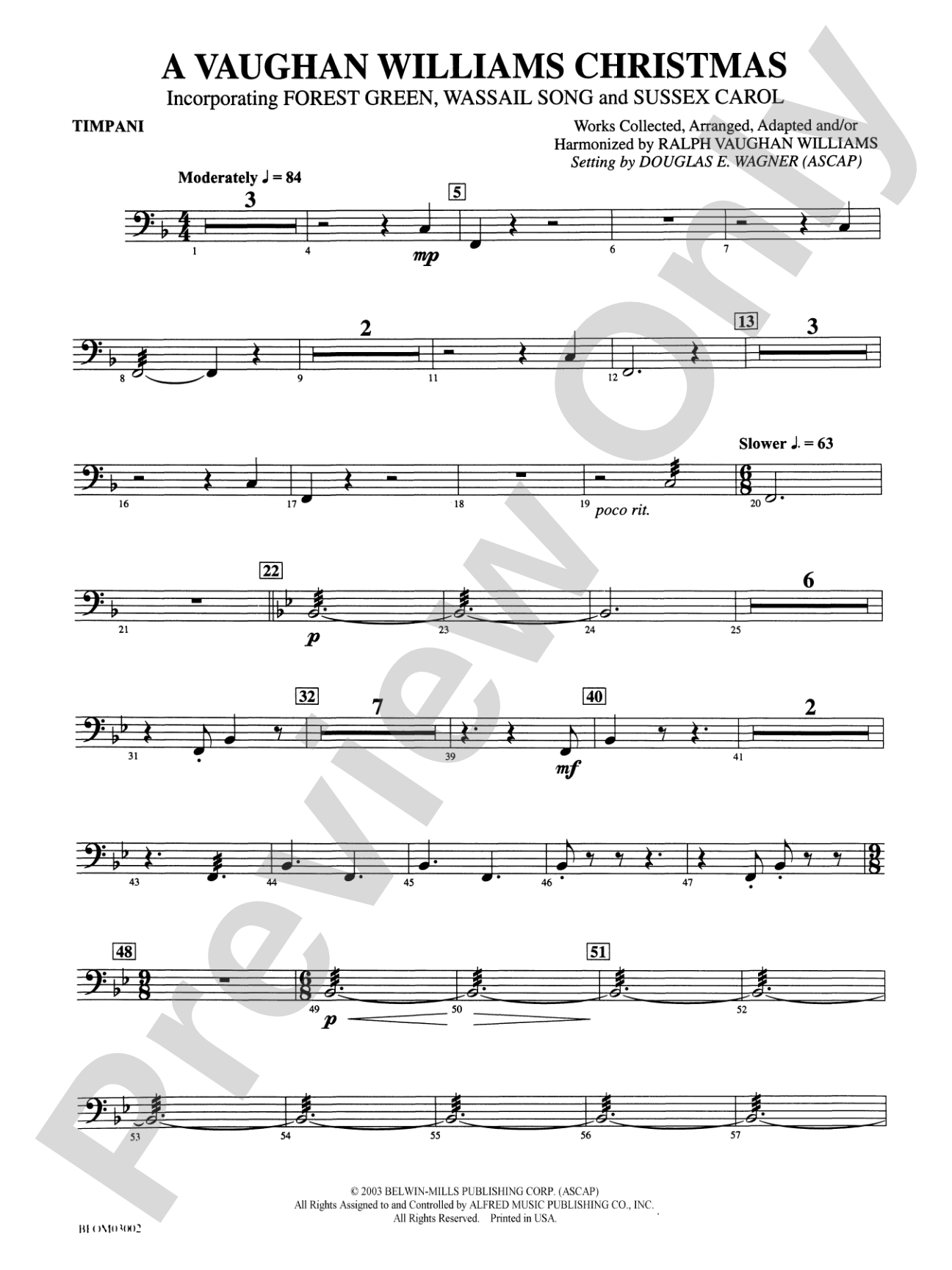 A Vaughan Williams Christmas: Timpani