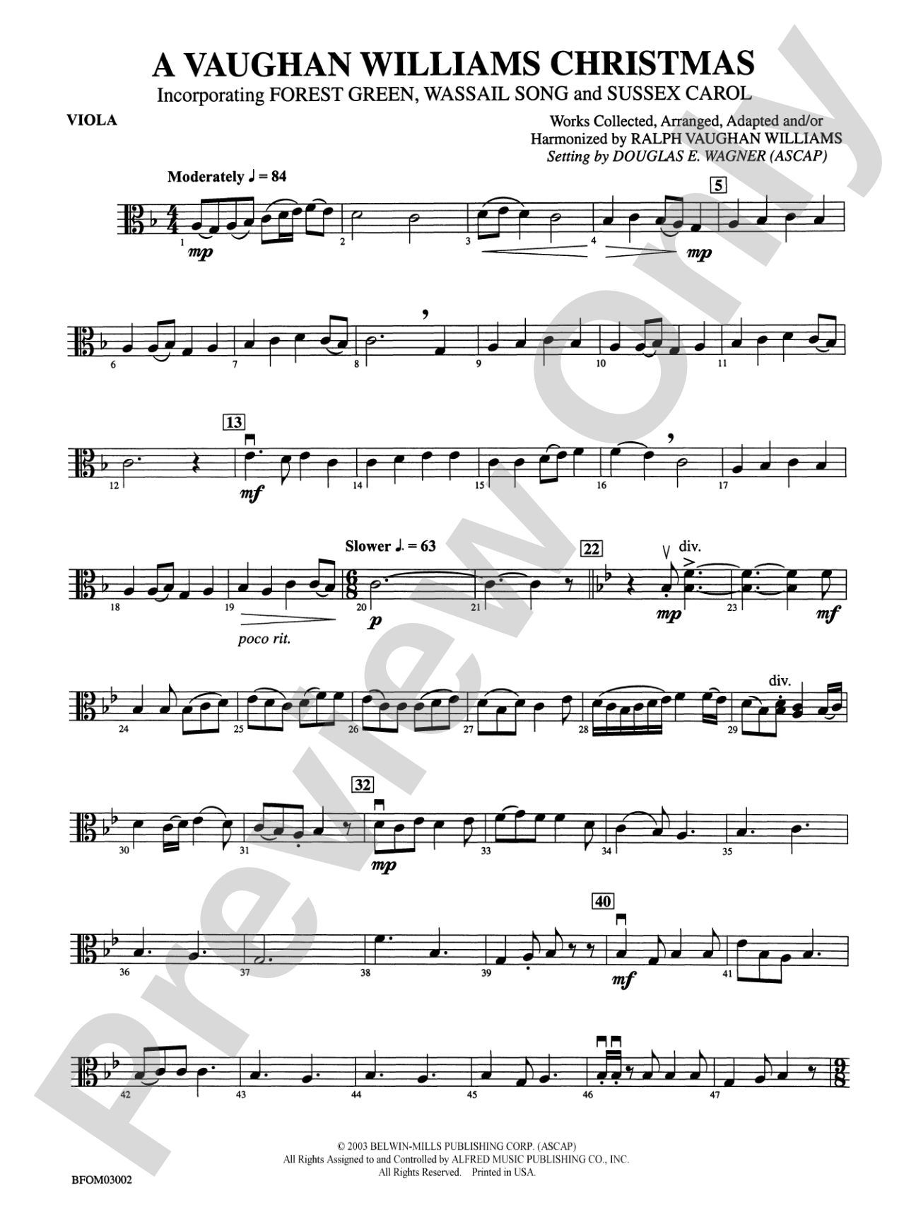 A Vaughan Williams Christmas: Viola