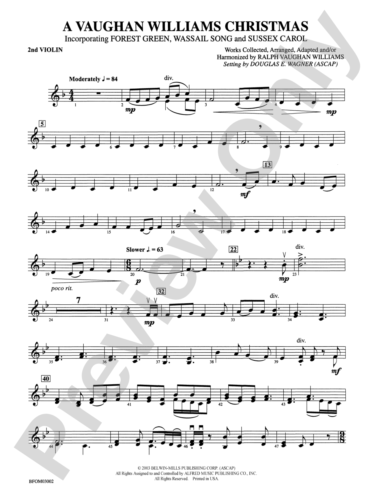 A Vaughan Williams Christmas: 2nd Violin