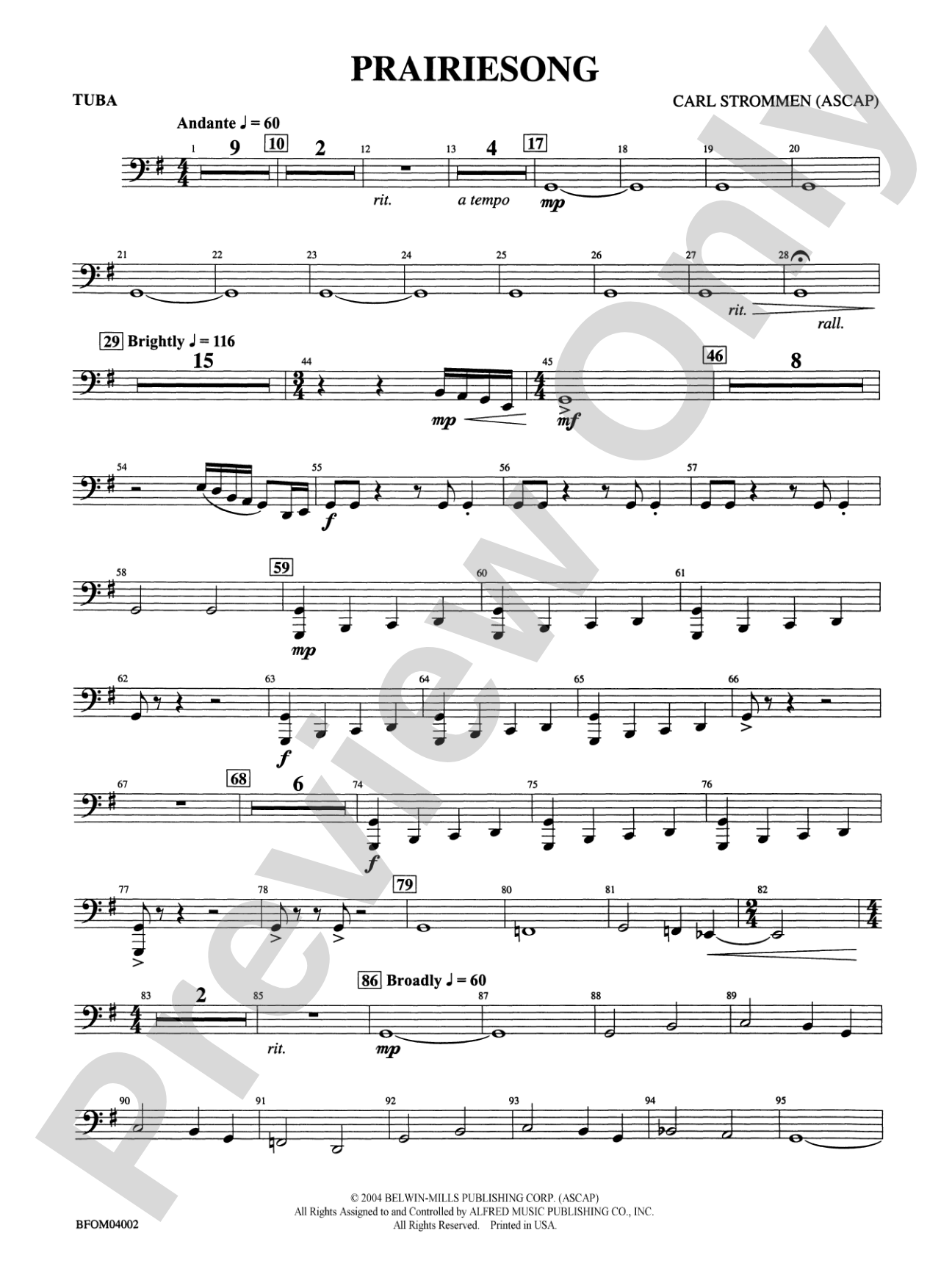 Prairiesong: Tuba