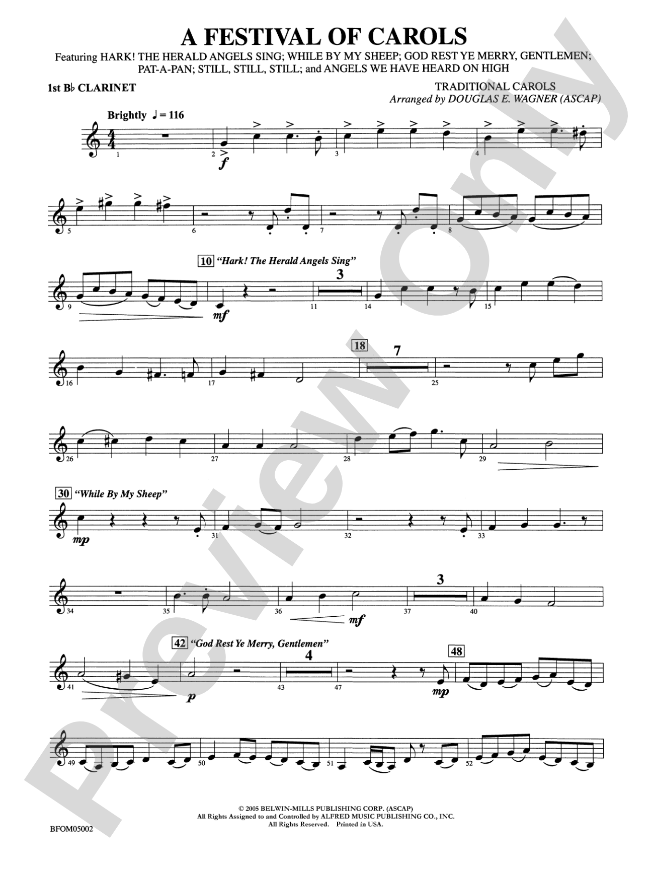 A Festival of Carols: 1st B-flat Clarinet