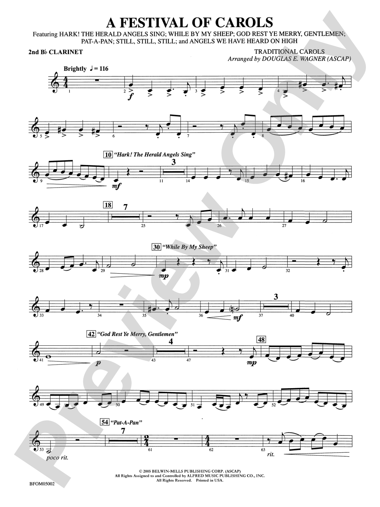 A Festival of Carols: 2nd B-flat Clarinet