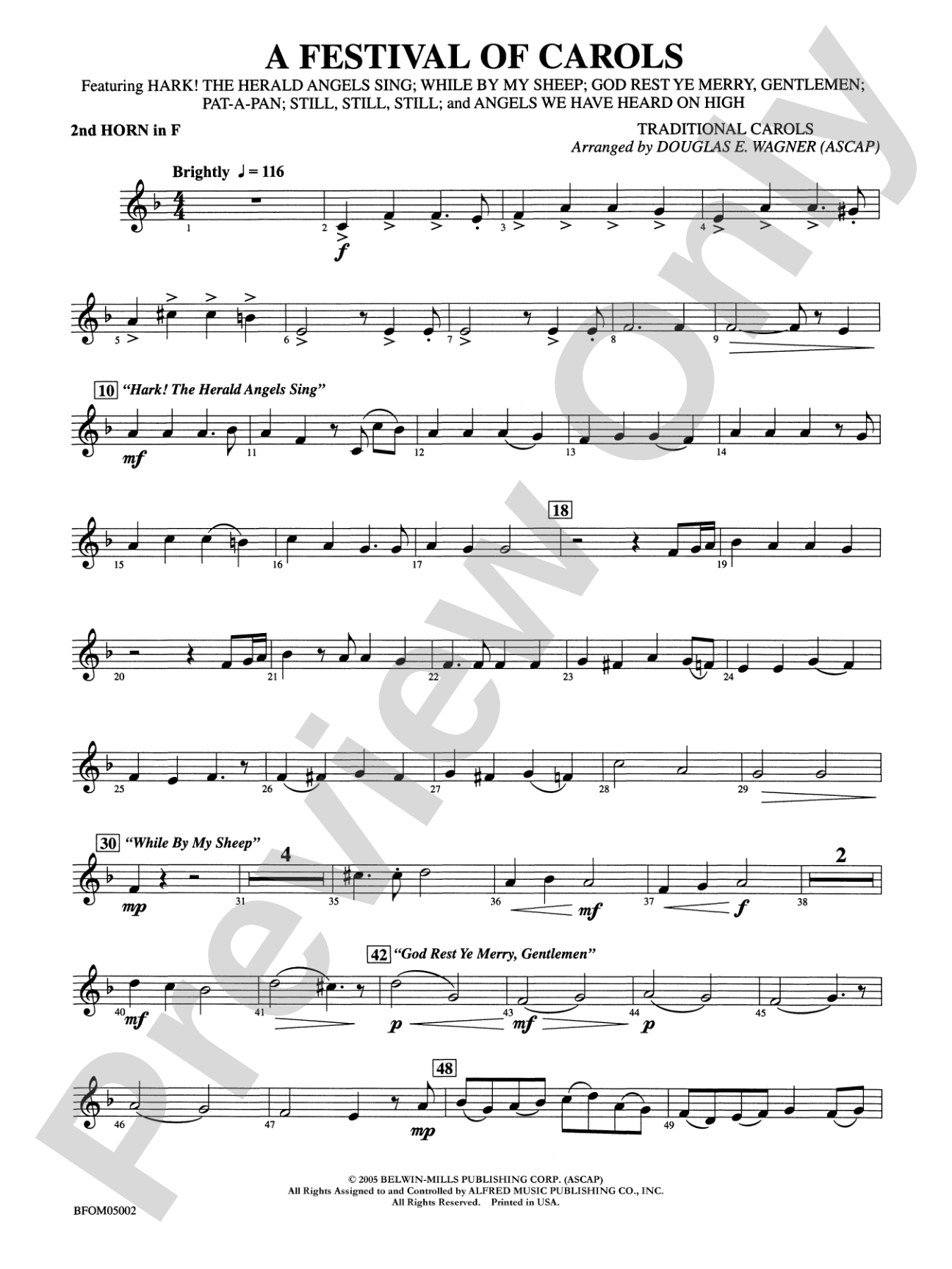 A Festival of Carols: 2nd F Horn
