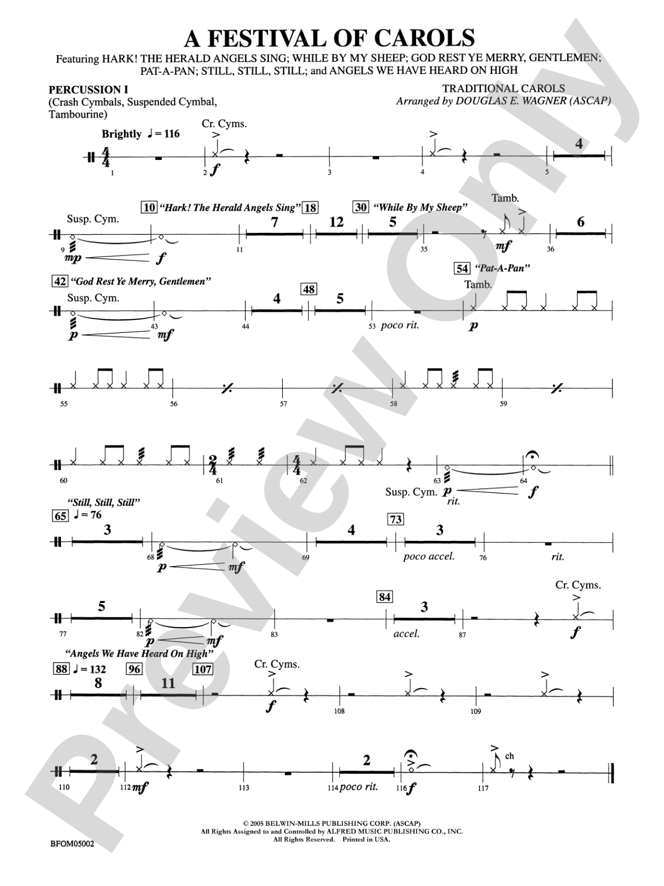 A Festival of Carols: 1st Percussion