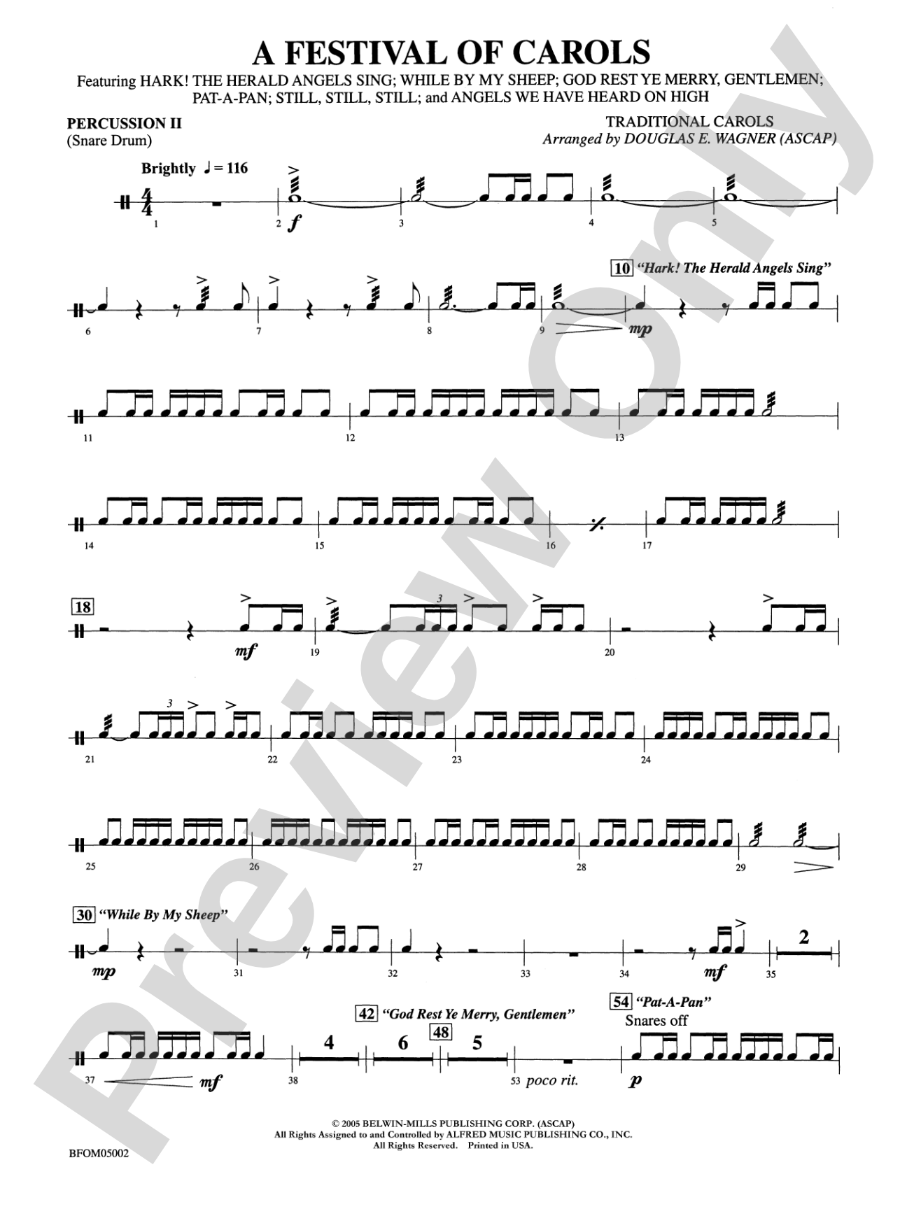 A Festival of Carols: 2nd Percussion