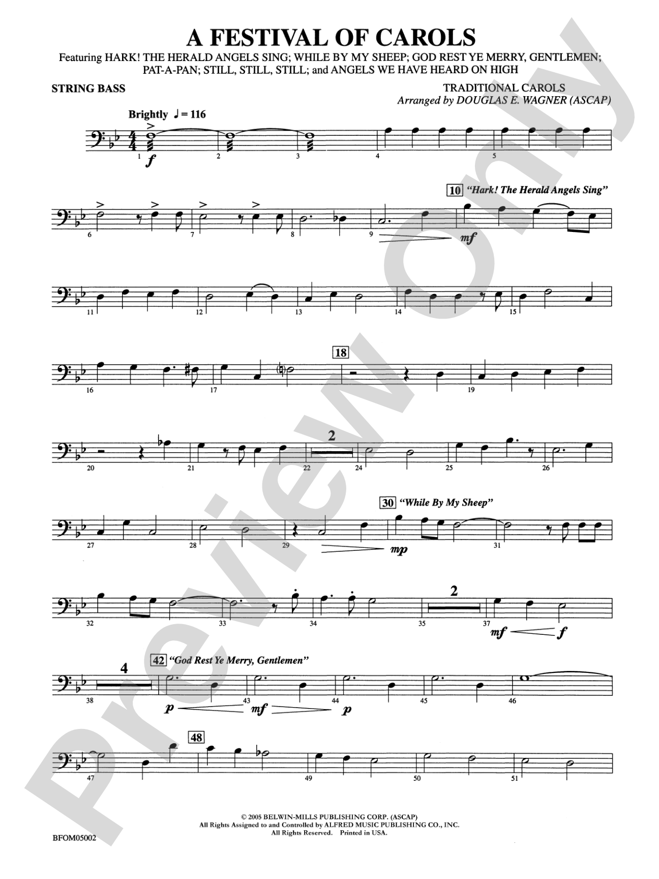 A Festival of Carols: String Bass