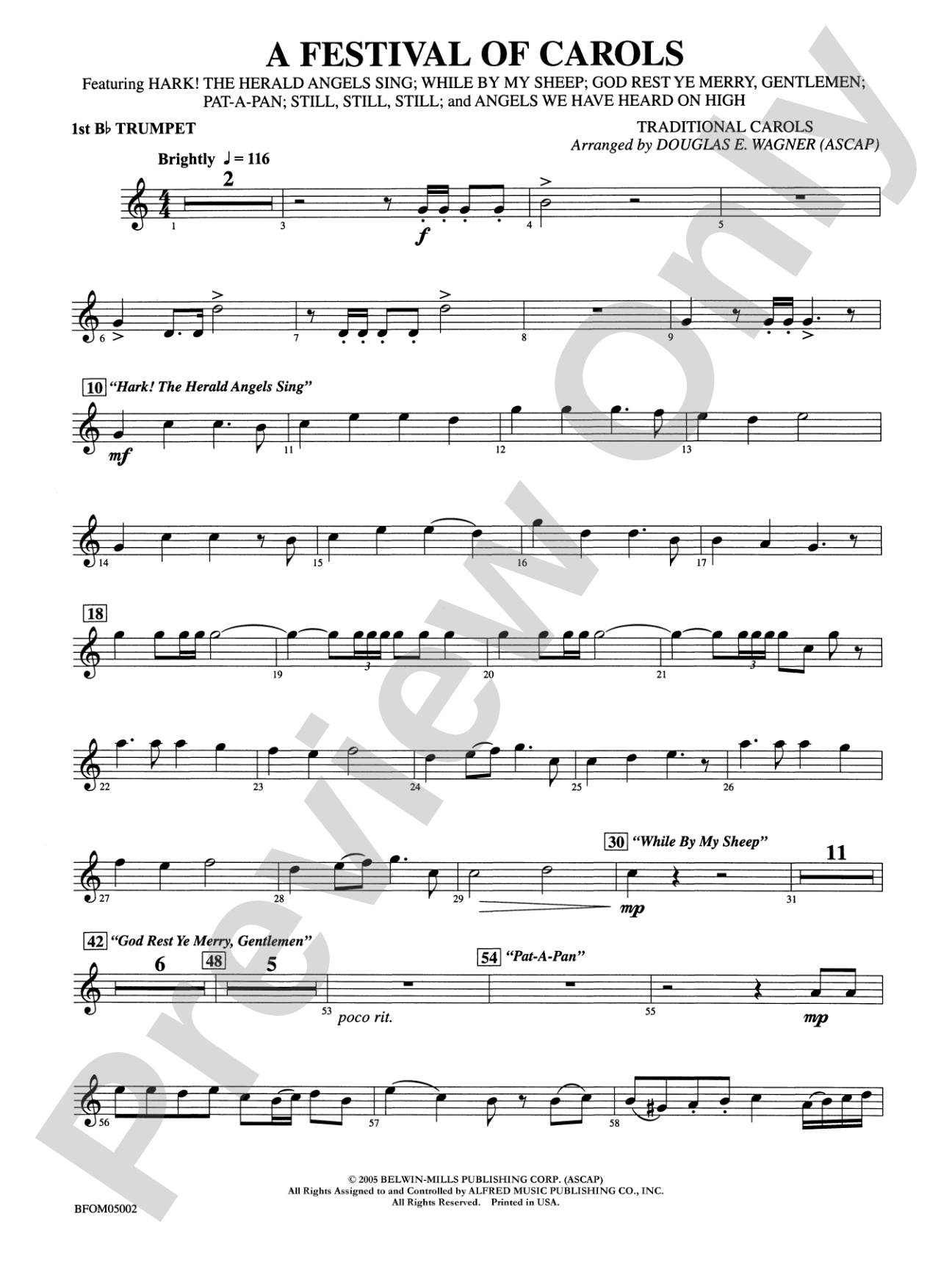 A Festival of Carols: 1st B-flat Trumpet