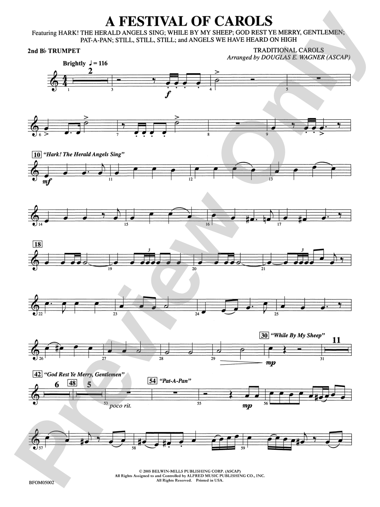 A Festival of Carols: 2nd B-flat Trumpet
