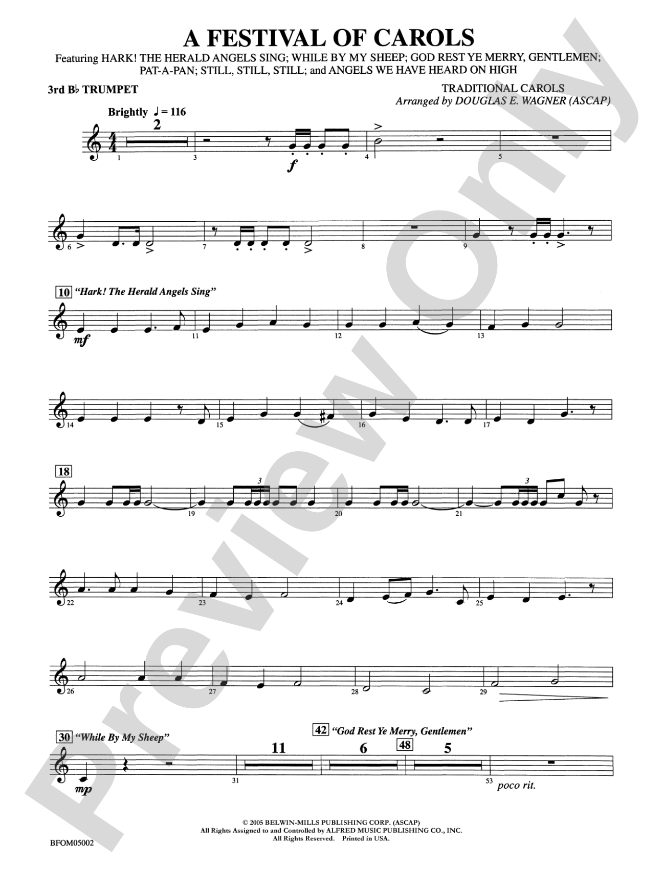 A Festival of Carols: 3rd B-flat Trumpet