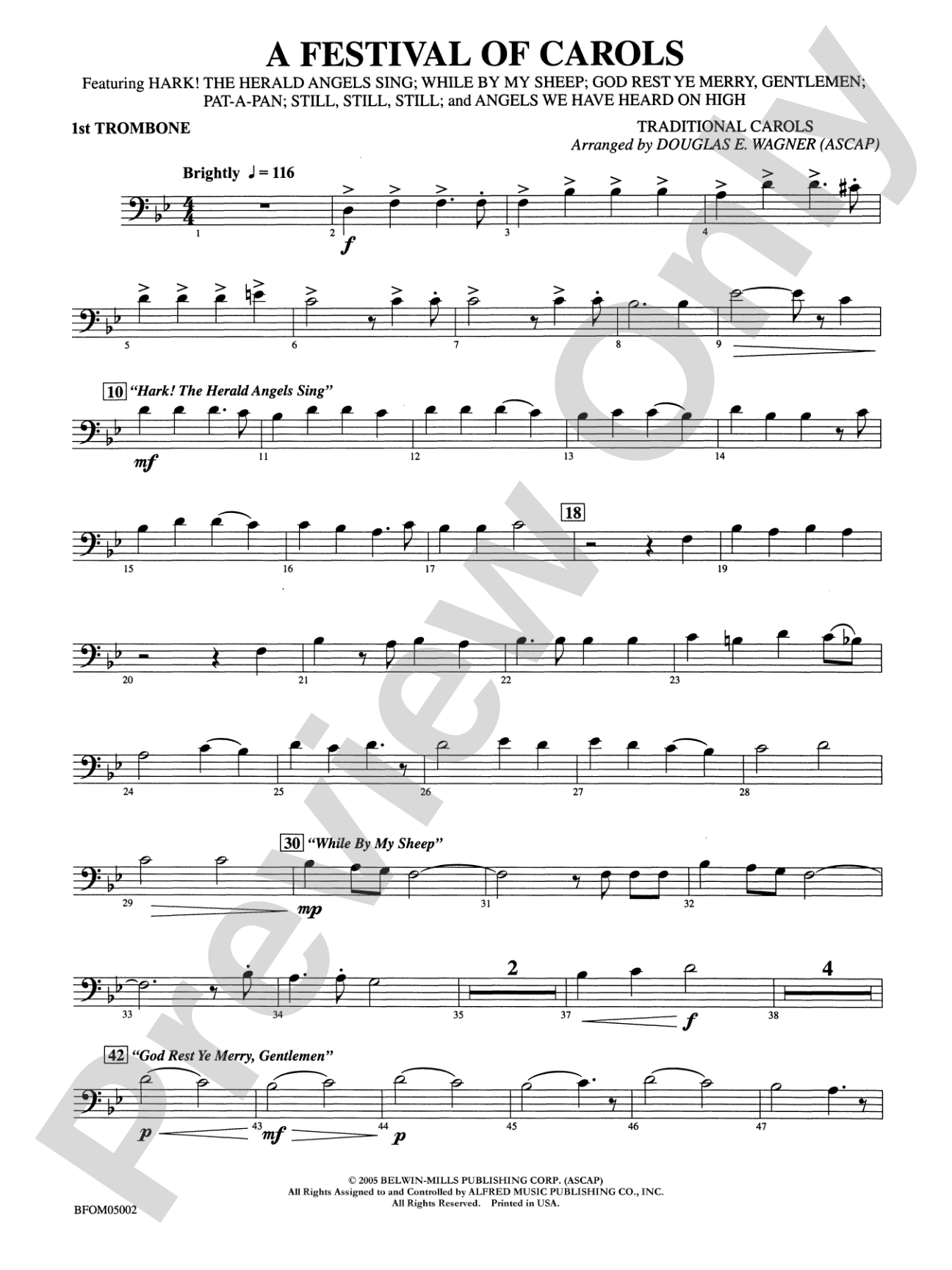 A Festival of Carols: 1st Trombone