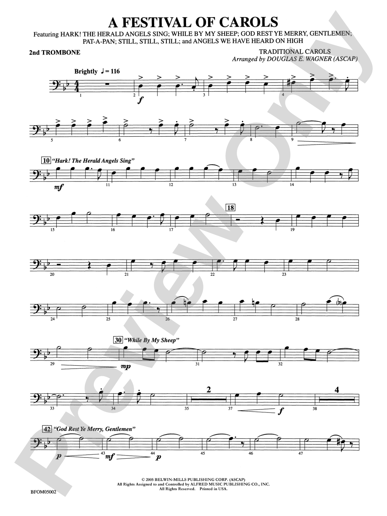 A Festival of Carols: 2nd Trombone