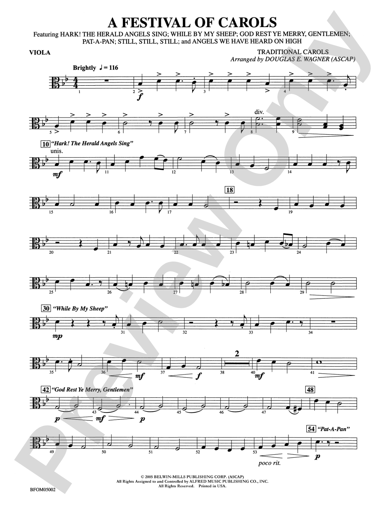 A Festival of Carols: Viola