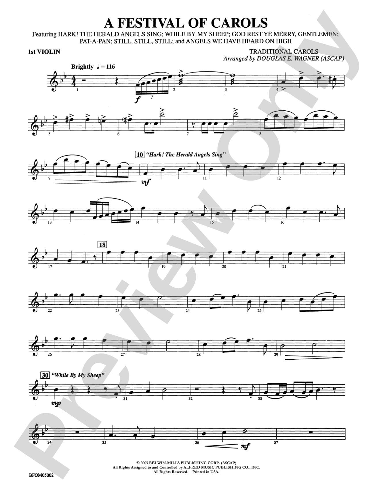 A Festival of Carols: 1st Violin