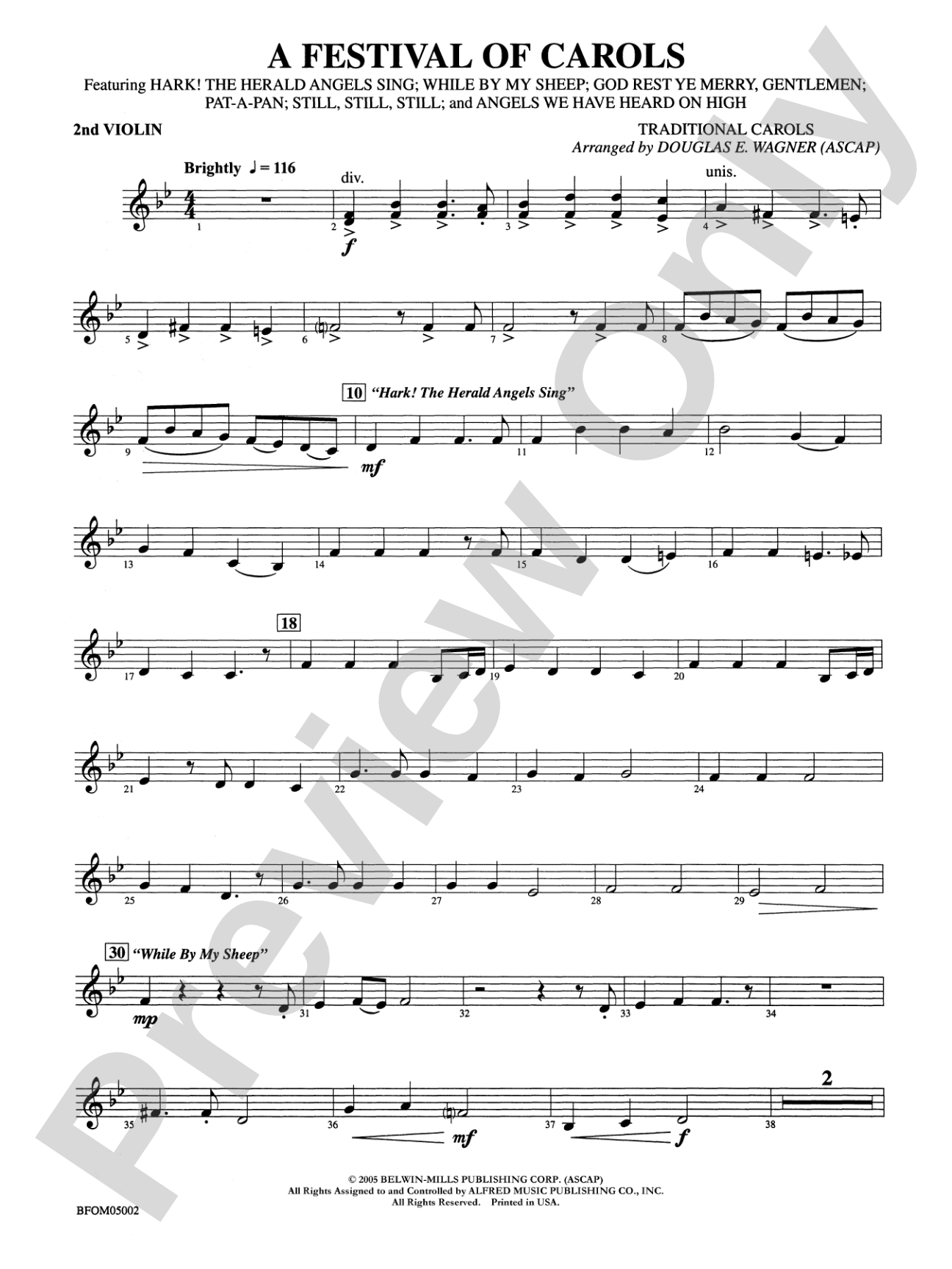 A Festival of Carols: 2nd Violin