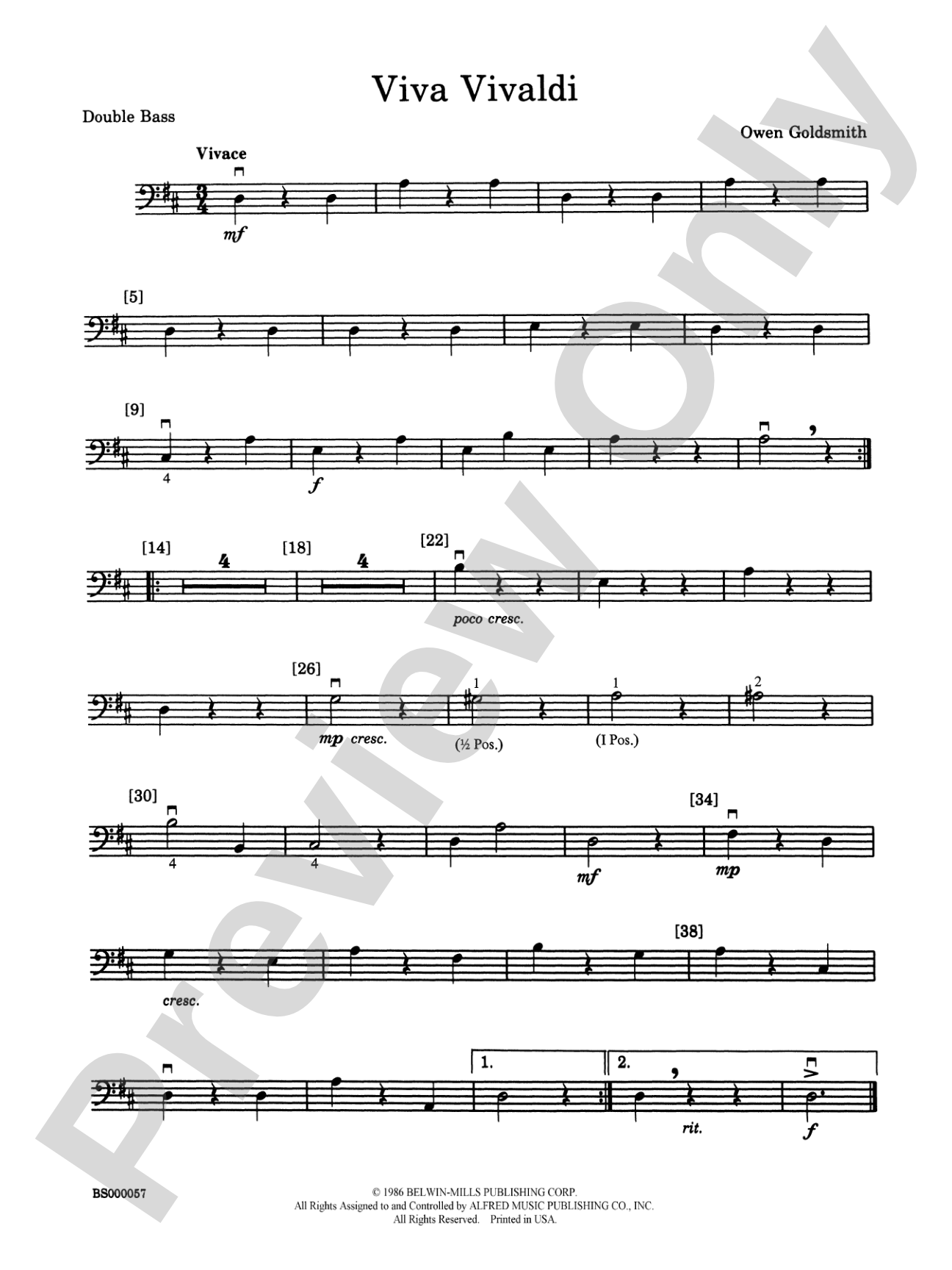 Viva Vivaldi: String Bass