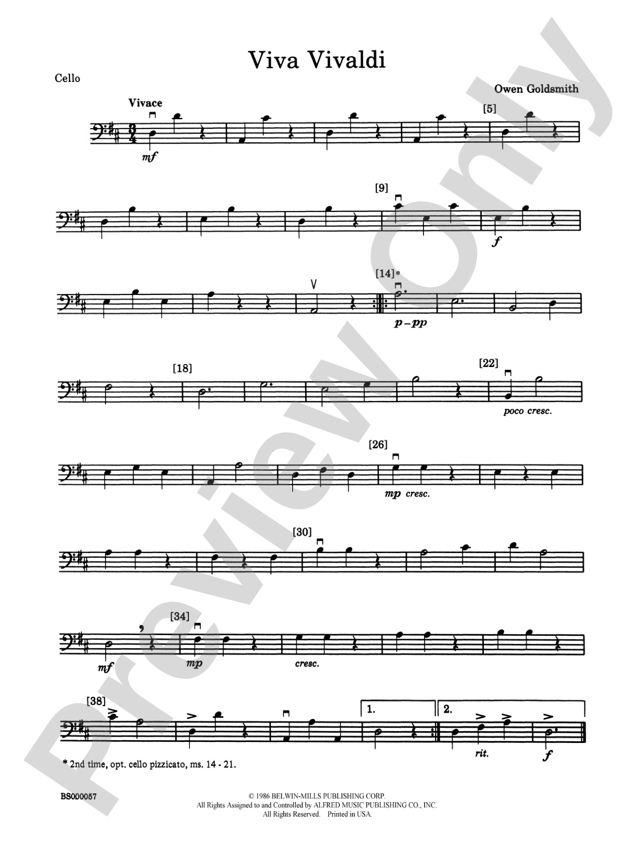 Viva Vivaldi: Cello