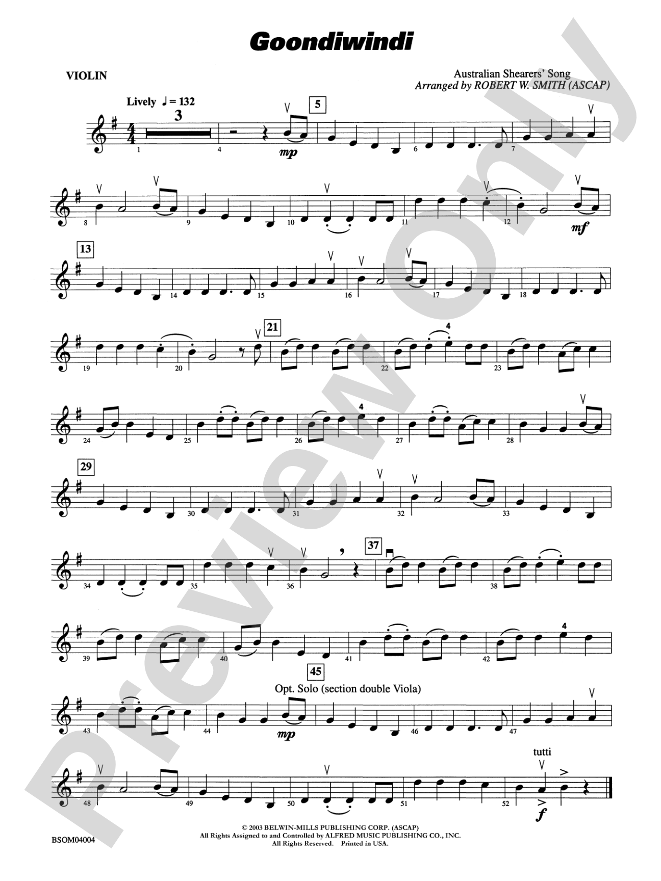 Goondiwindi: 1st Violin