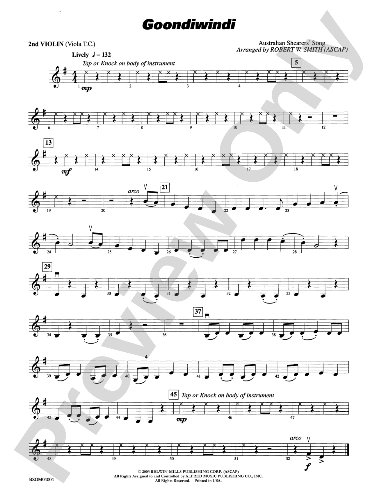 Goondiwindi: 2nd Violin