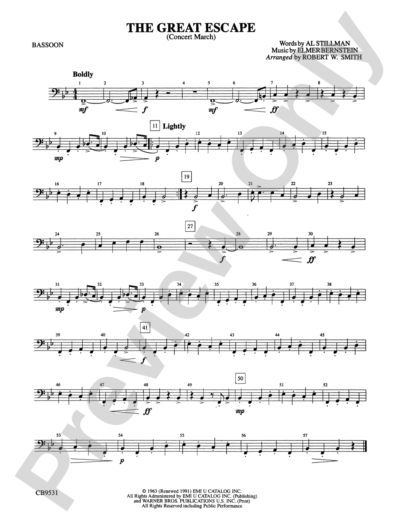 The Great Escape March: Bassoon