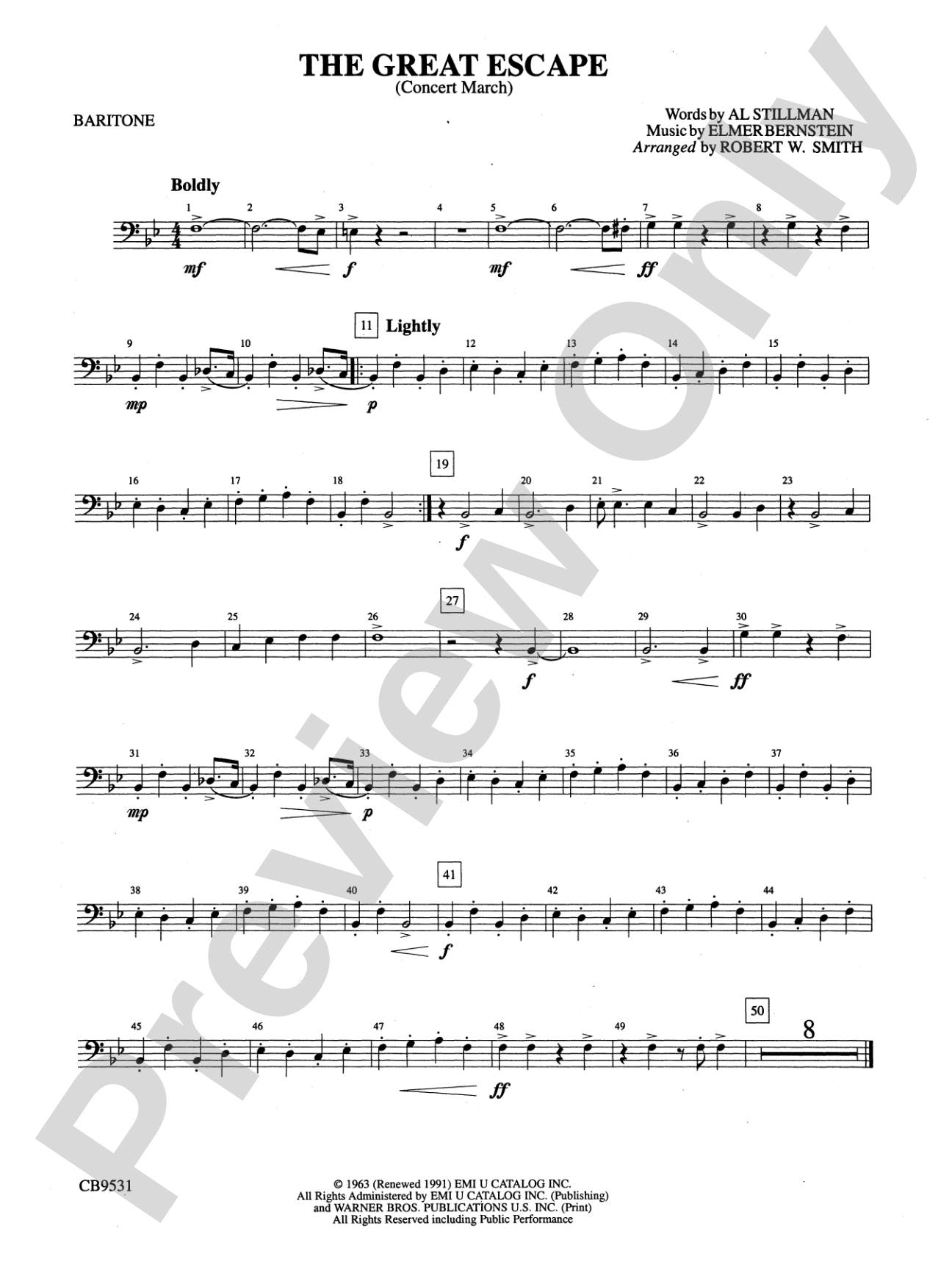 The Great Escape March: Baritone B.C.