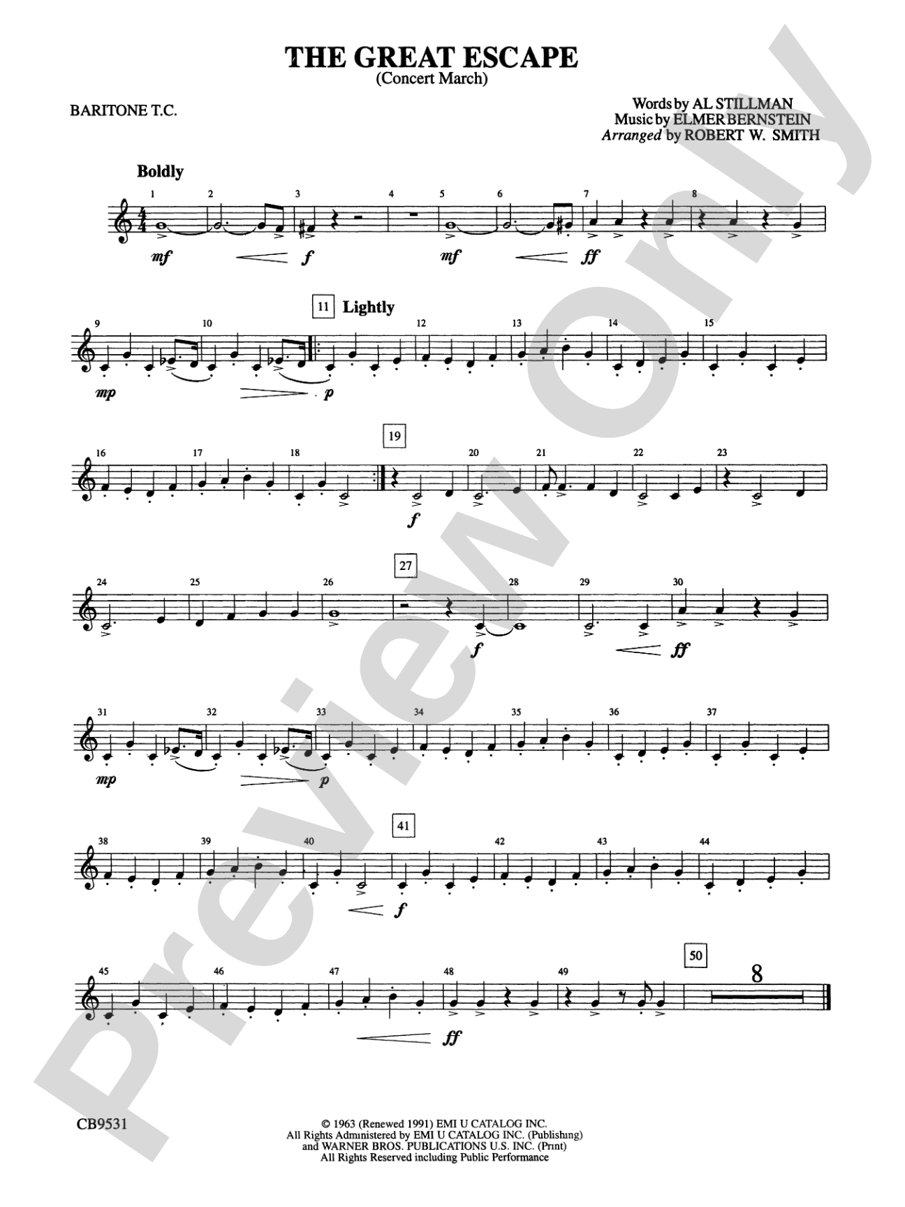 The Great Escape March: Baritone T.C.