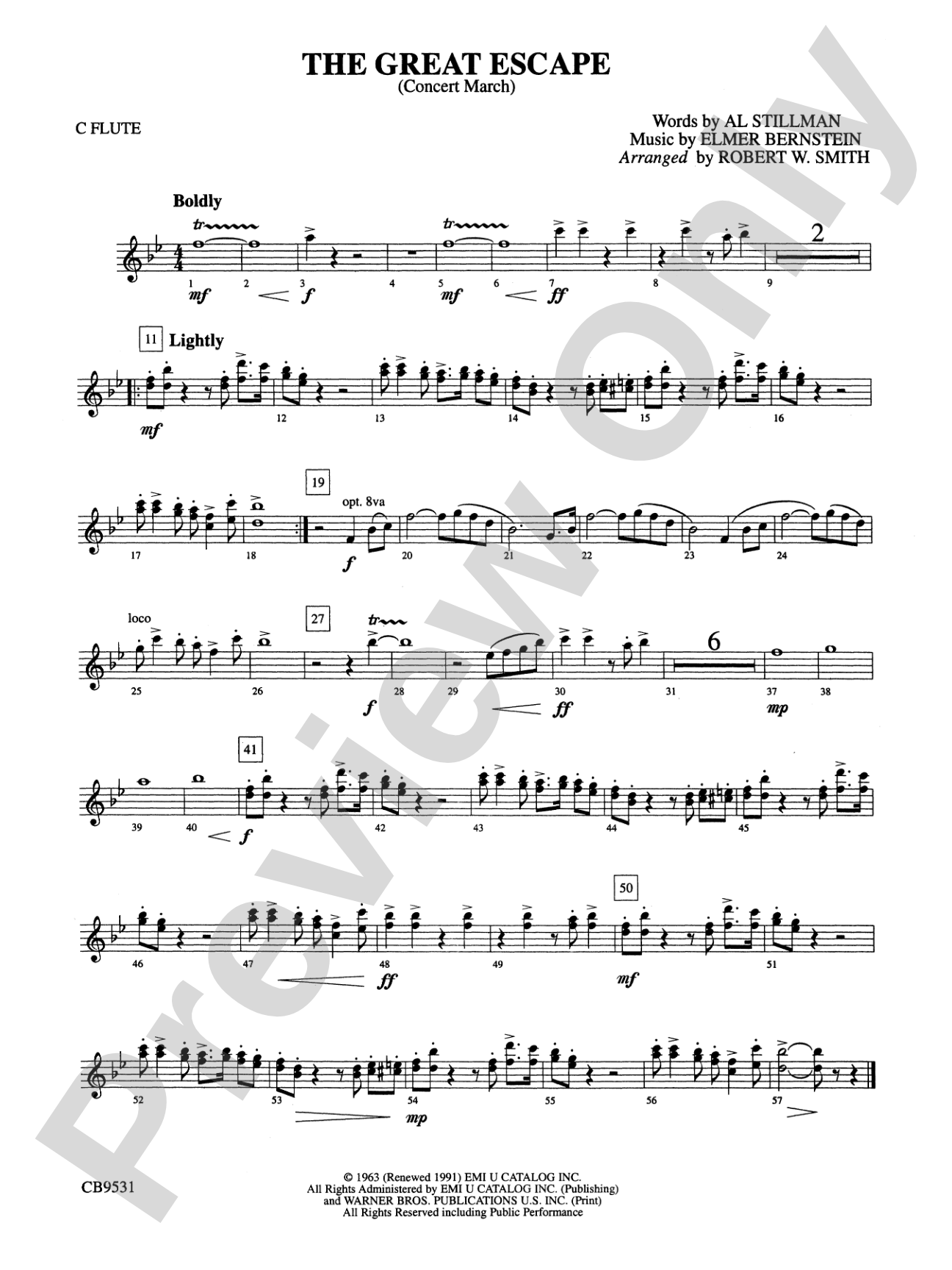 The Great Escape March: Flute