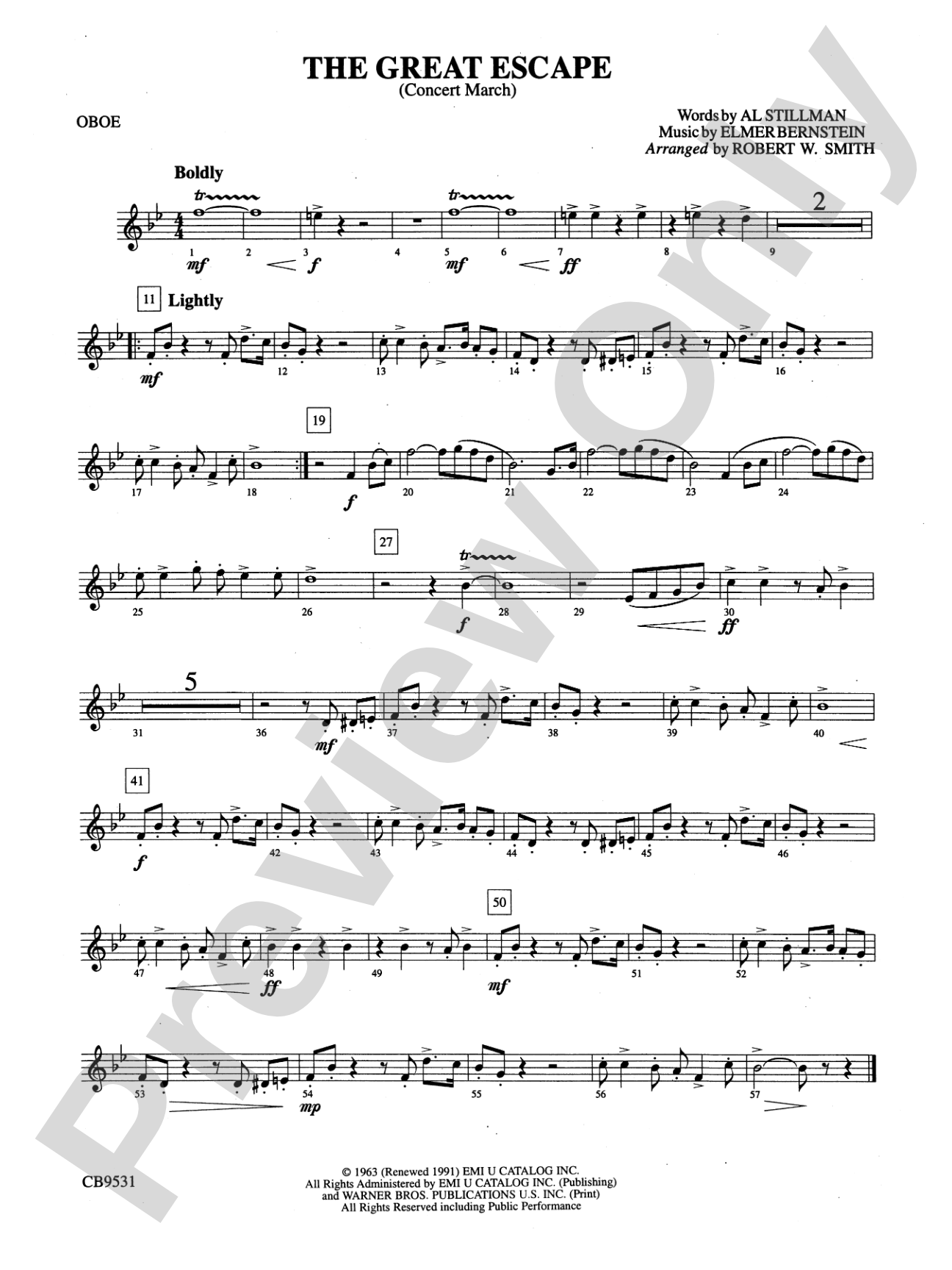 The Great Escape March: Oboe