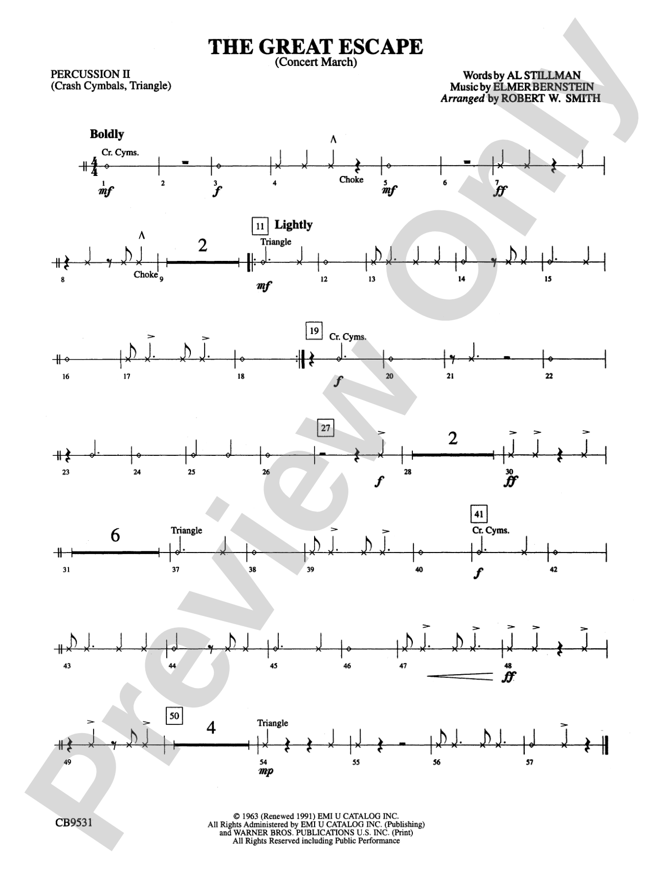 The Great Escape March: 2nd Percussion