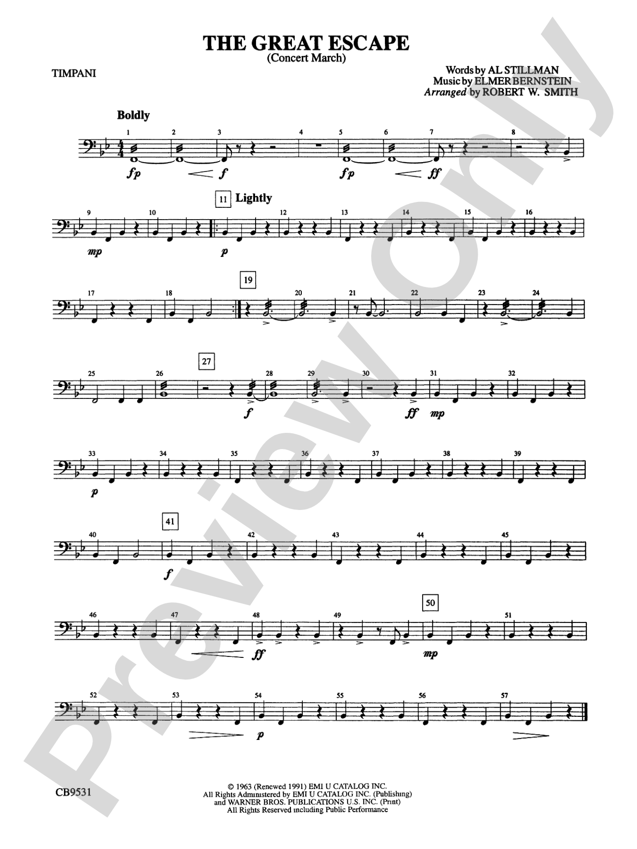 The Great Escape March: Timpani