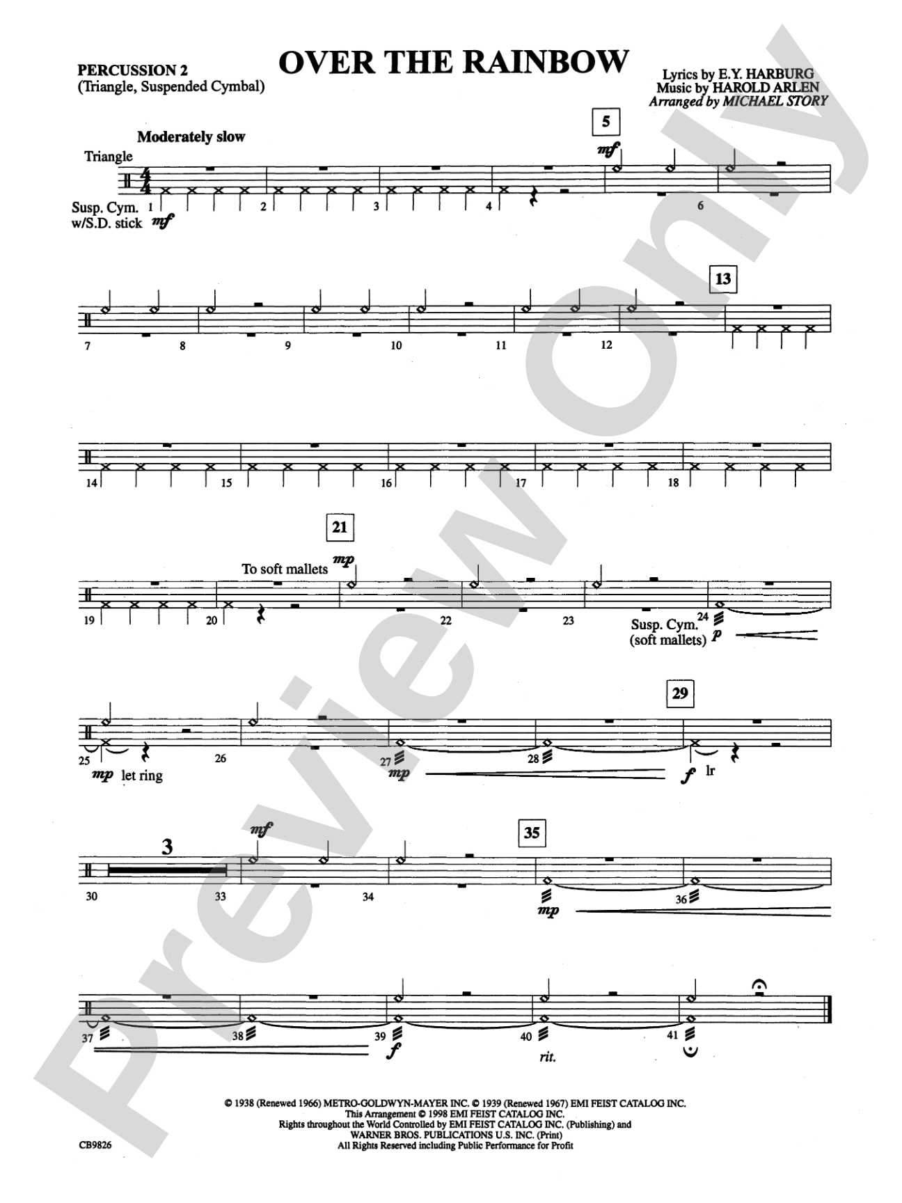 Over the Rainbow: 2nd Percussion