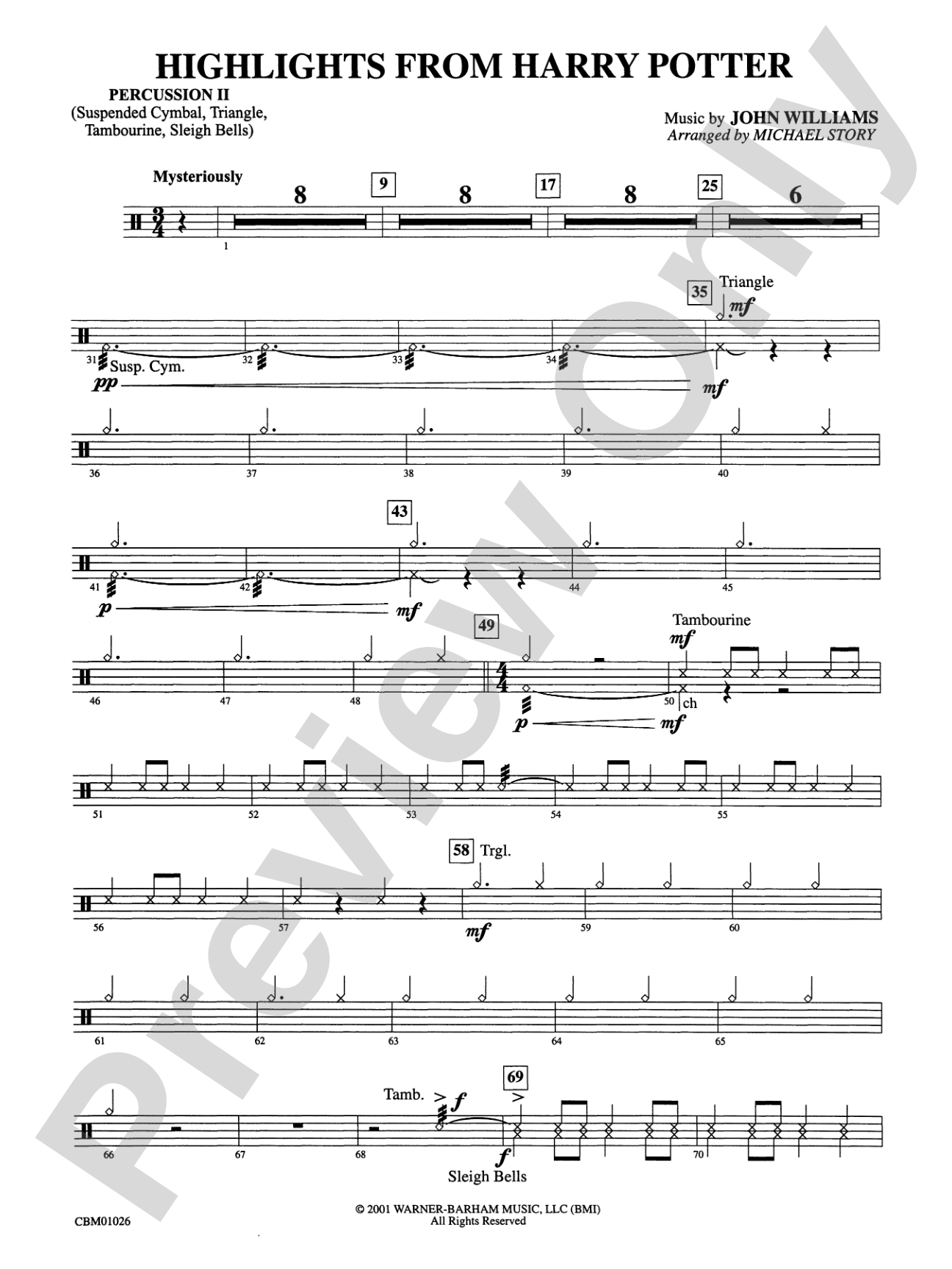 Harry Potter, Highlights from: 2nd Percussion