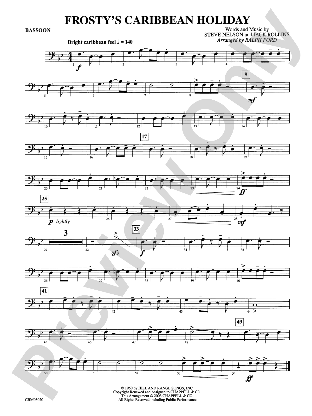 Frosty's Caribbean Holiday: Bassoon