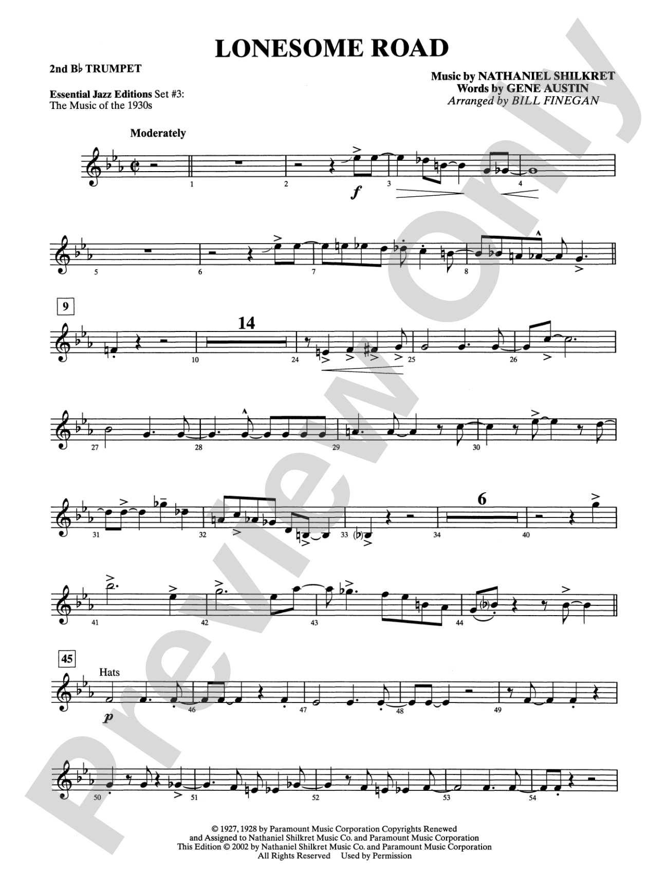 Lonesome Road: 2nd B-flat Trumpet