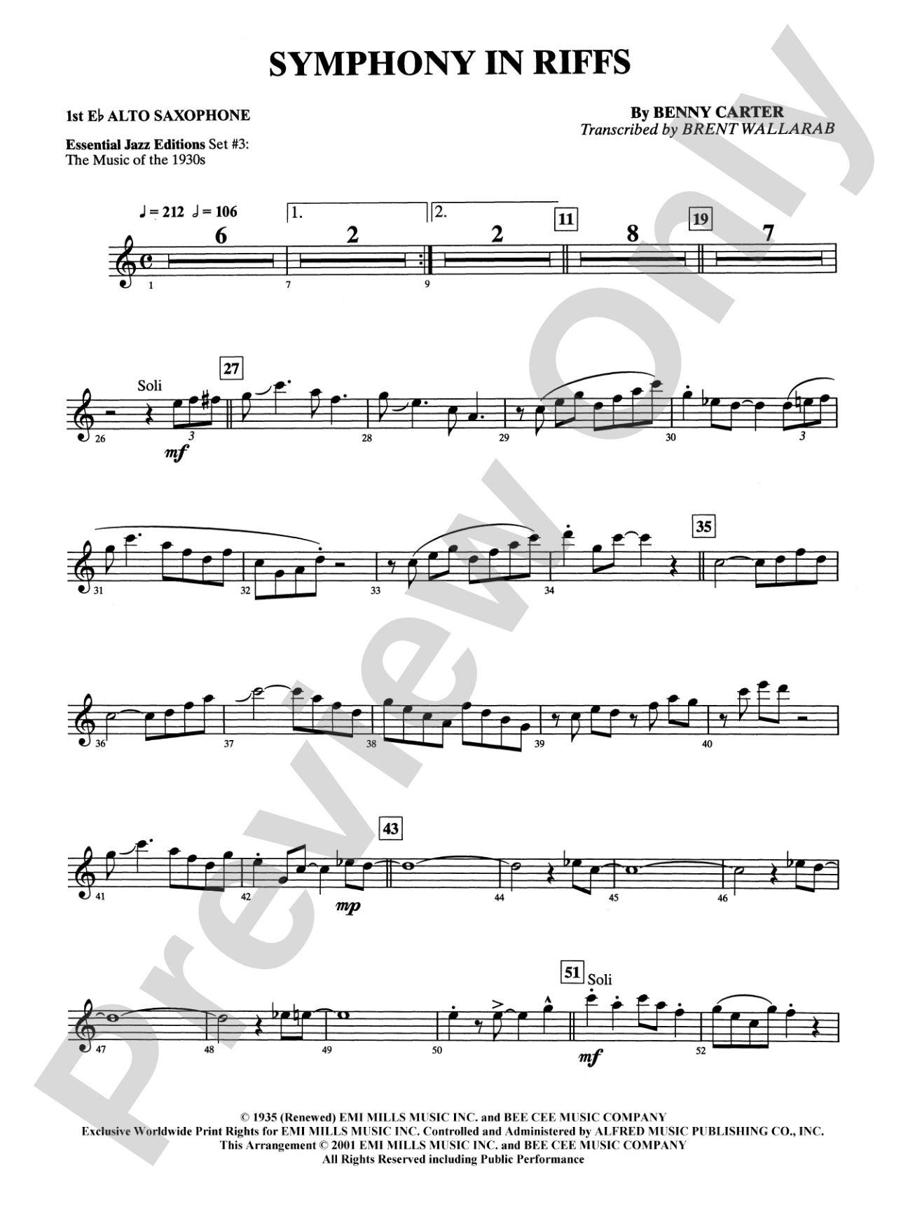 Symphony in Riffs: E-flat Alto Saxophone