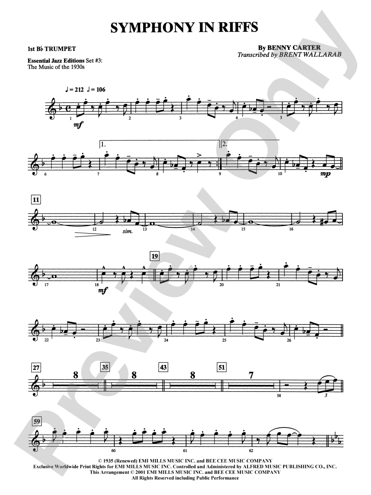 Symphony in Riffs: 1st B-flat Trumpet