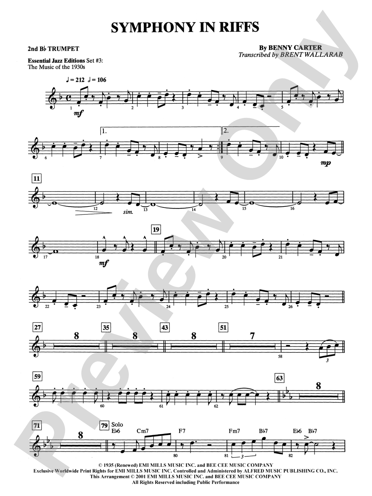 Symphony in Riffs: 2nd B-flat Trumpet