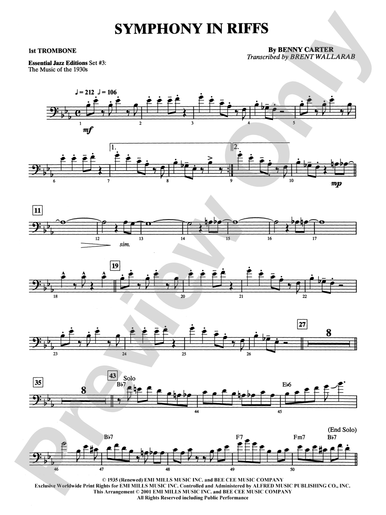 Symphony in Riffs: 1st Trombone