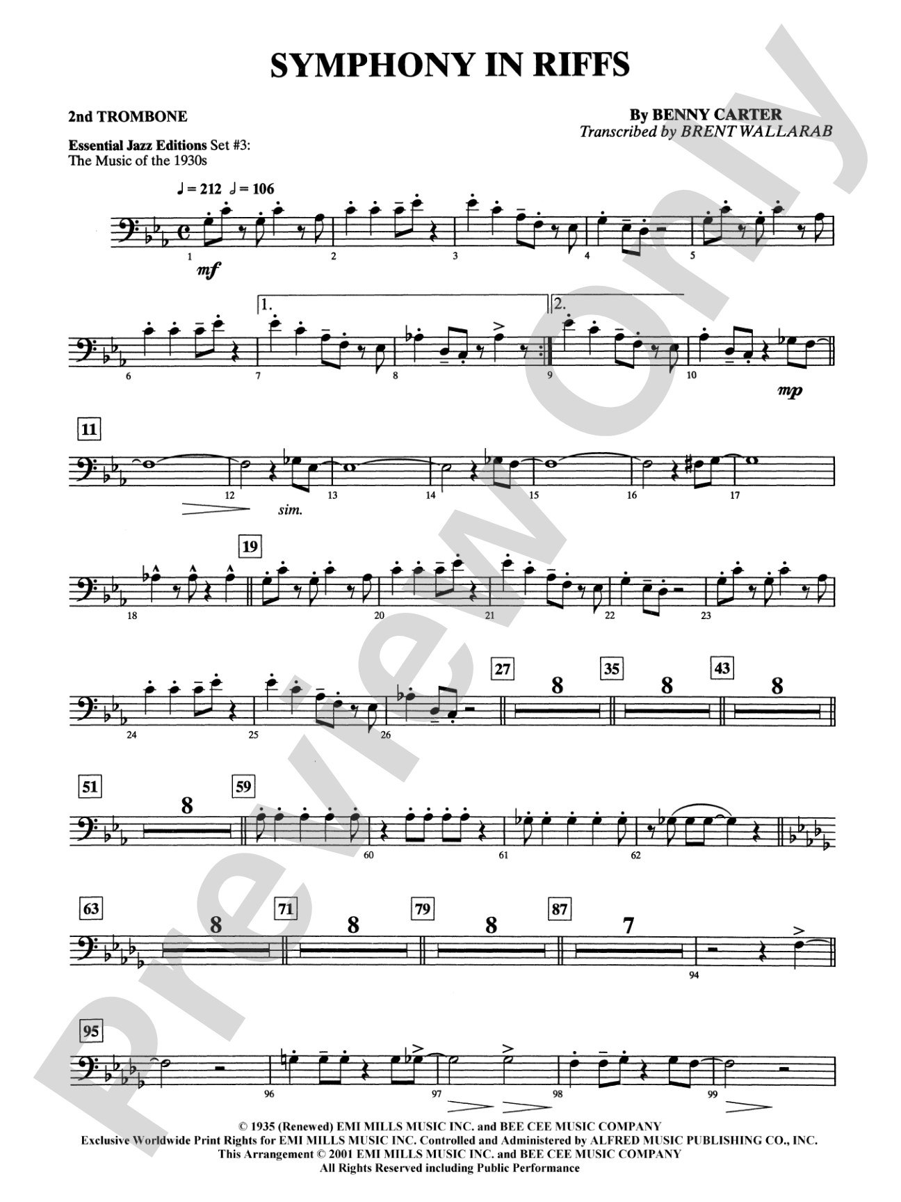 Symphony in Riffs: 2nd Trombone