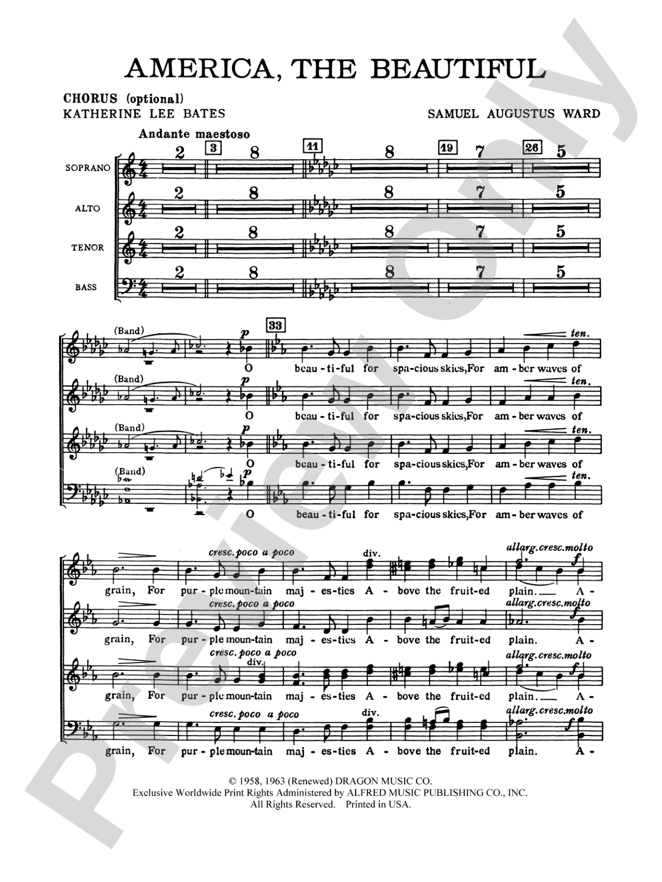 America the Beautiful: Choir