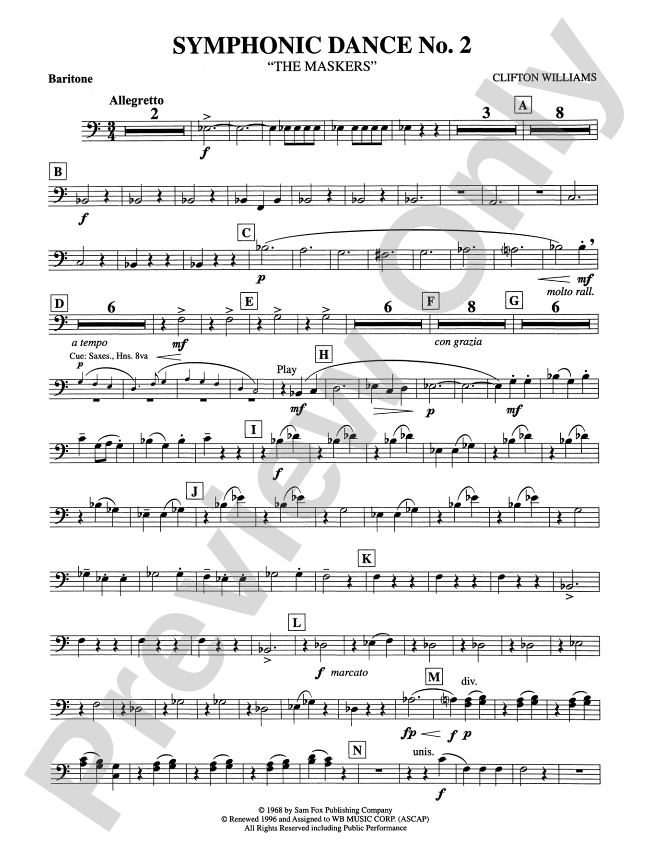 Symphonic Dance No. 2: Baritone B.C.