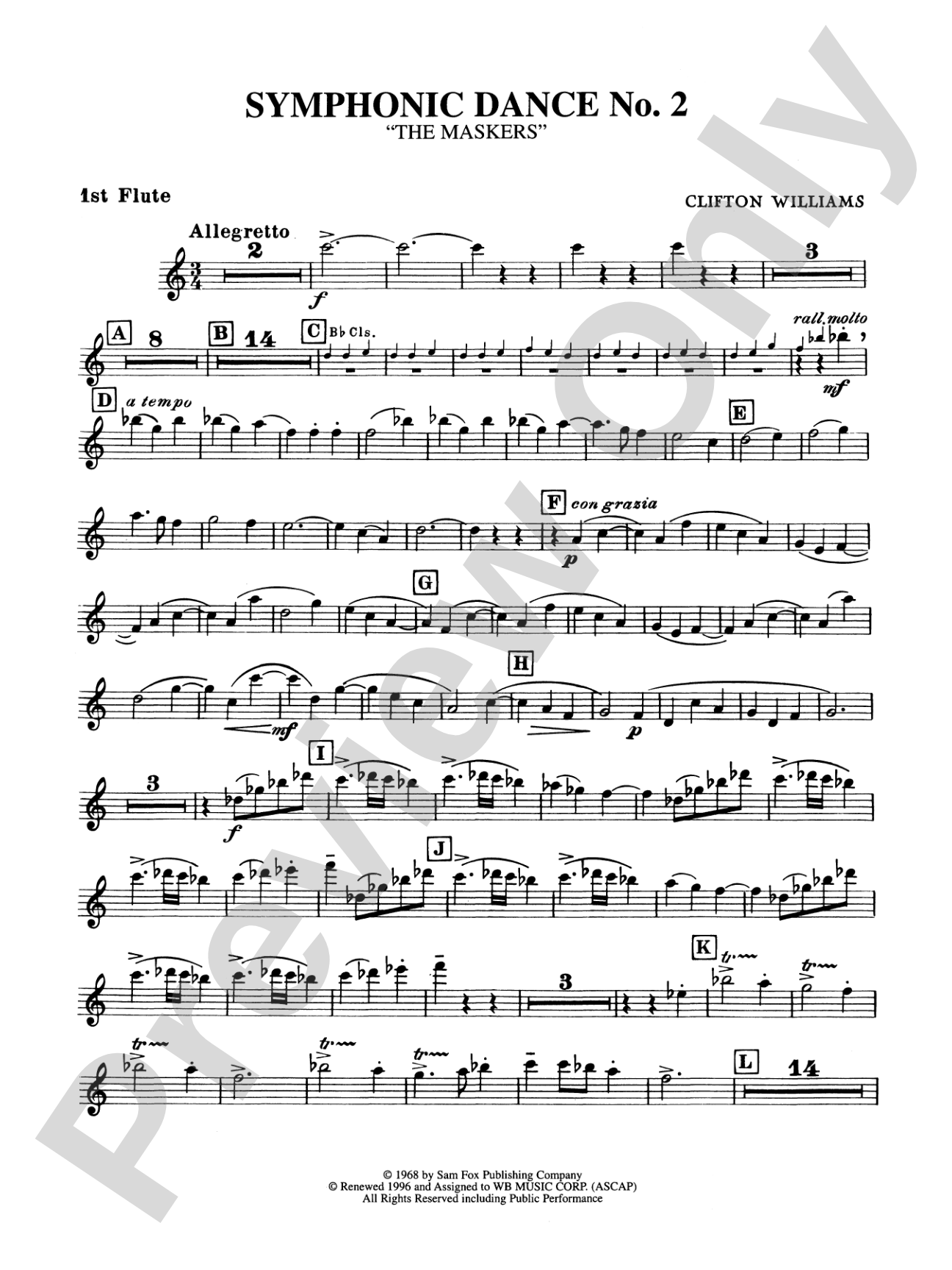 Symphonic Dance No. 2: Flute